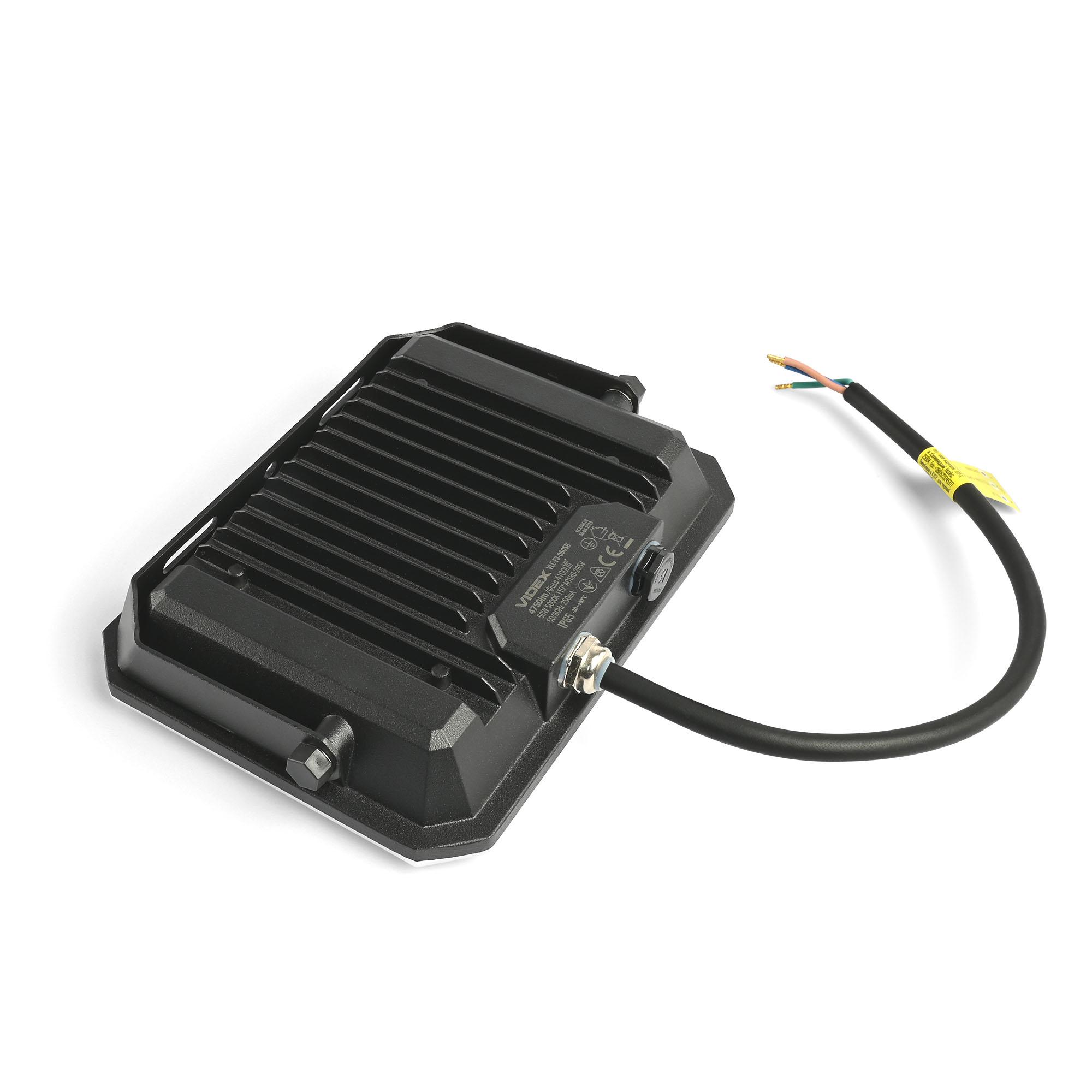 LED прожектор VIDEX F3 50W 5000K 220V Black (VLE-F3-0505) — фото 4 з 6