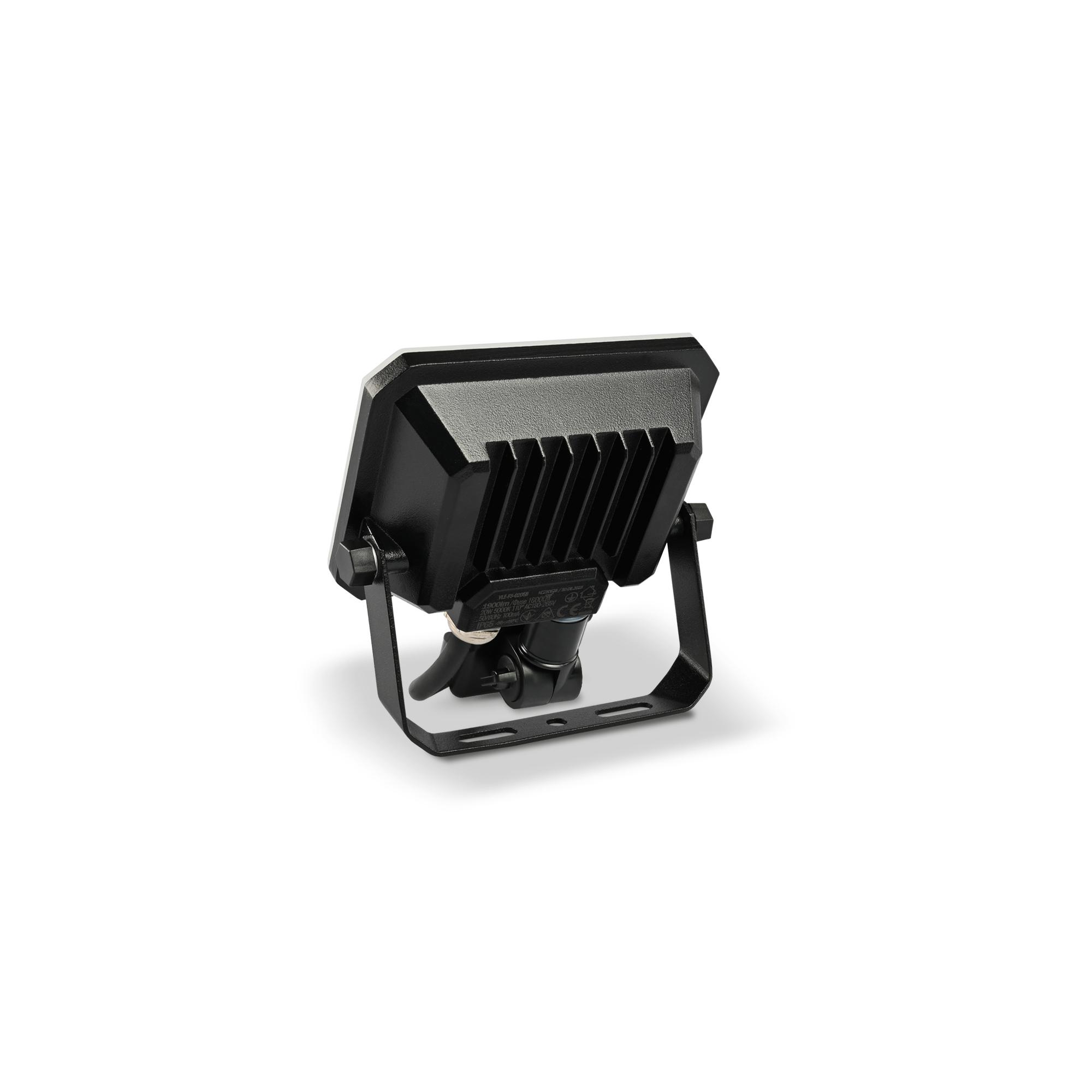 LED прожектор VIDEX F3 20W 5000K з датчиком руху 220V Black (VLE-F3-0205B-S) — фото 3 з 6