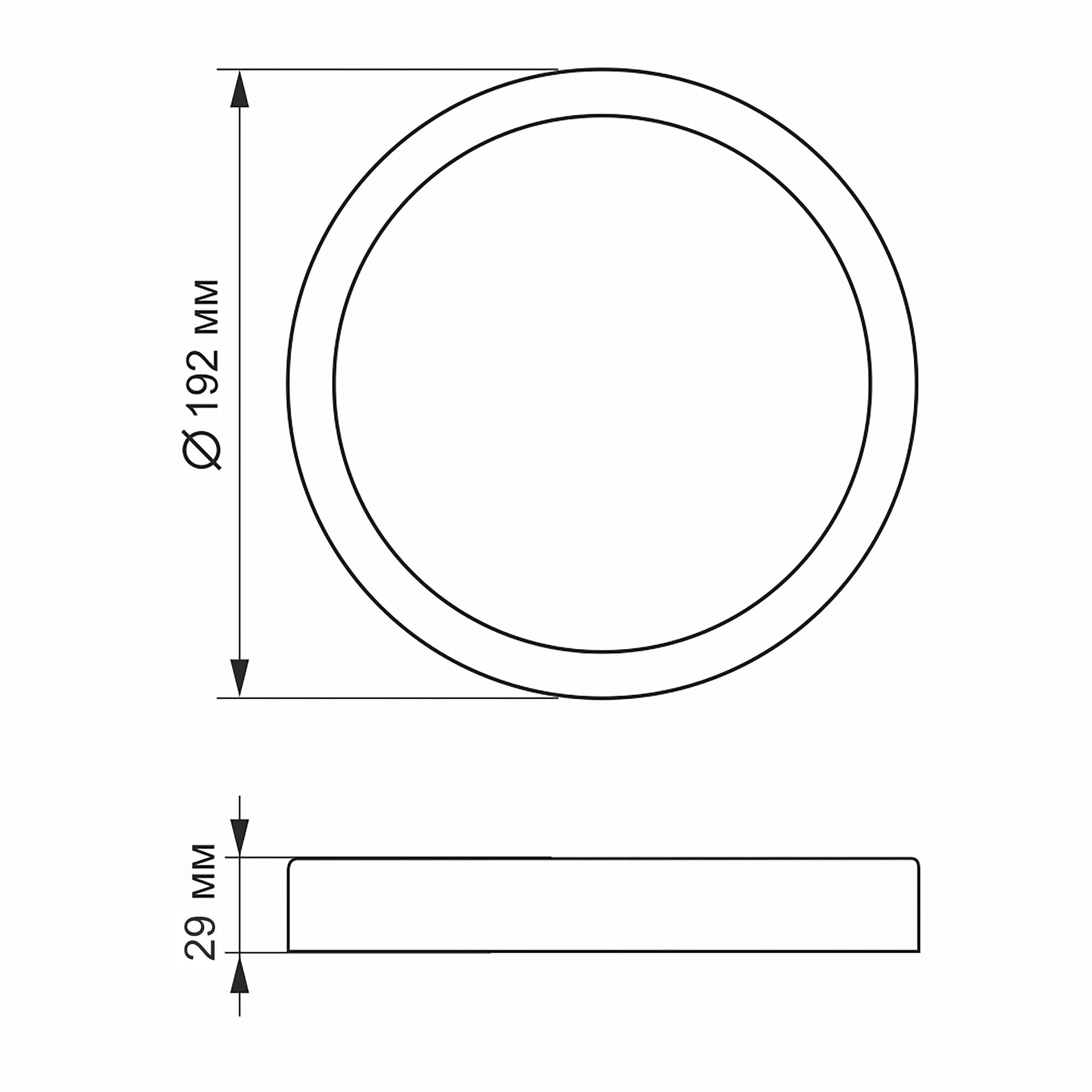 LED Світильник круглий накладний VIDEX 18W 5000K Black — фото 5 з 5
