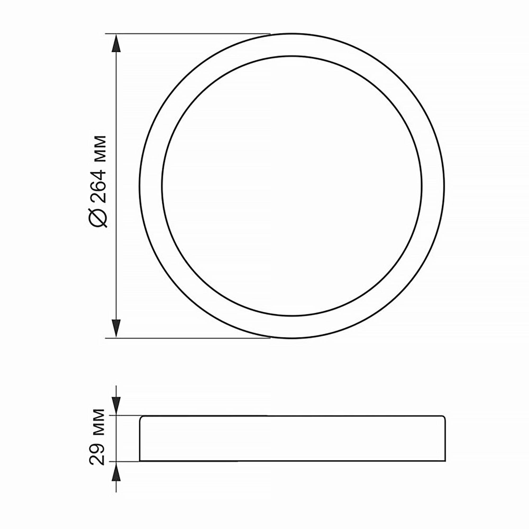 LED Світильник круглий накладний VIDEX 24W 5000K Black — фото 5 з 5