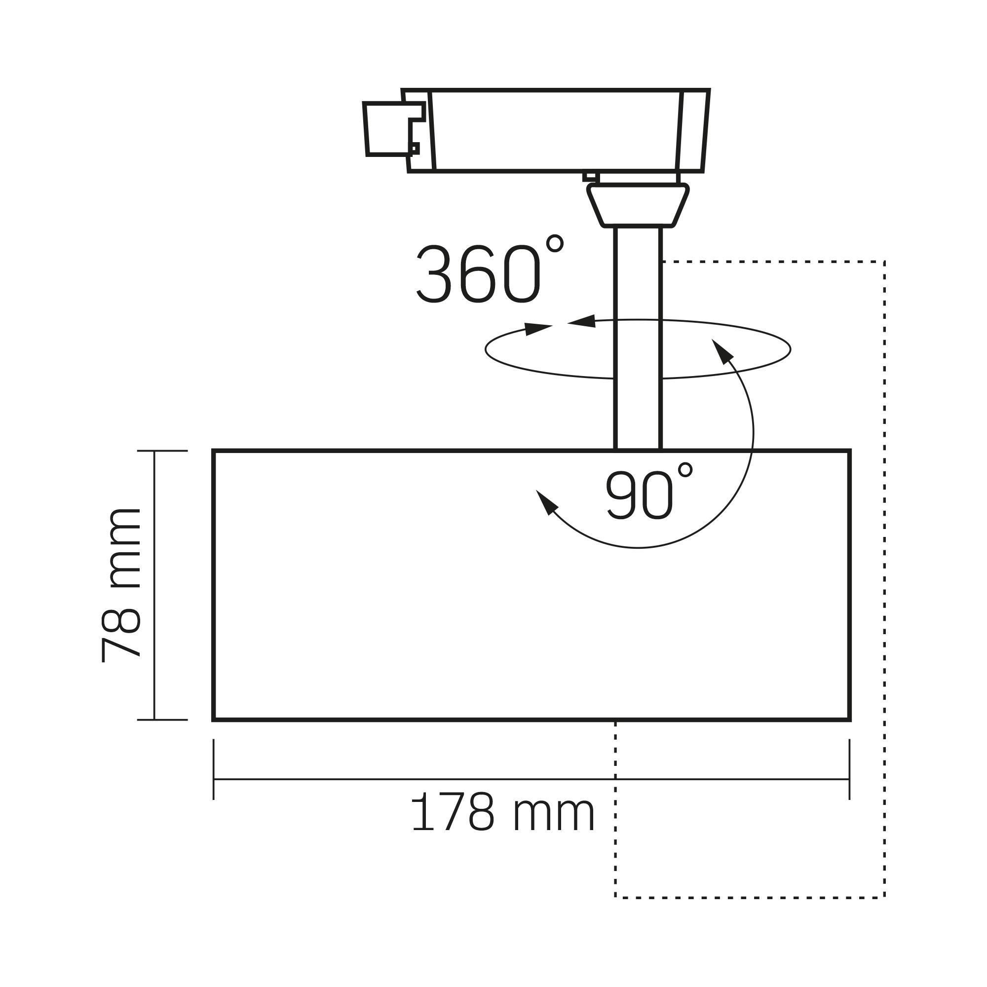 LED світильник трековий VIDEX 30W 60° 4100K чорний — фото 5 з 5