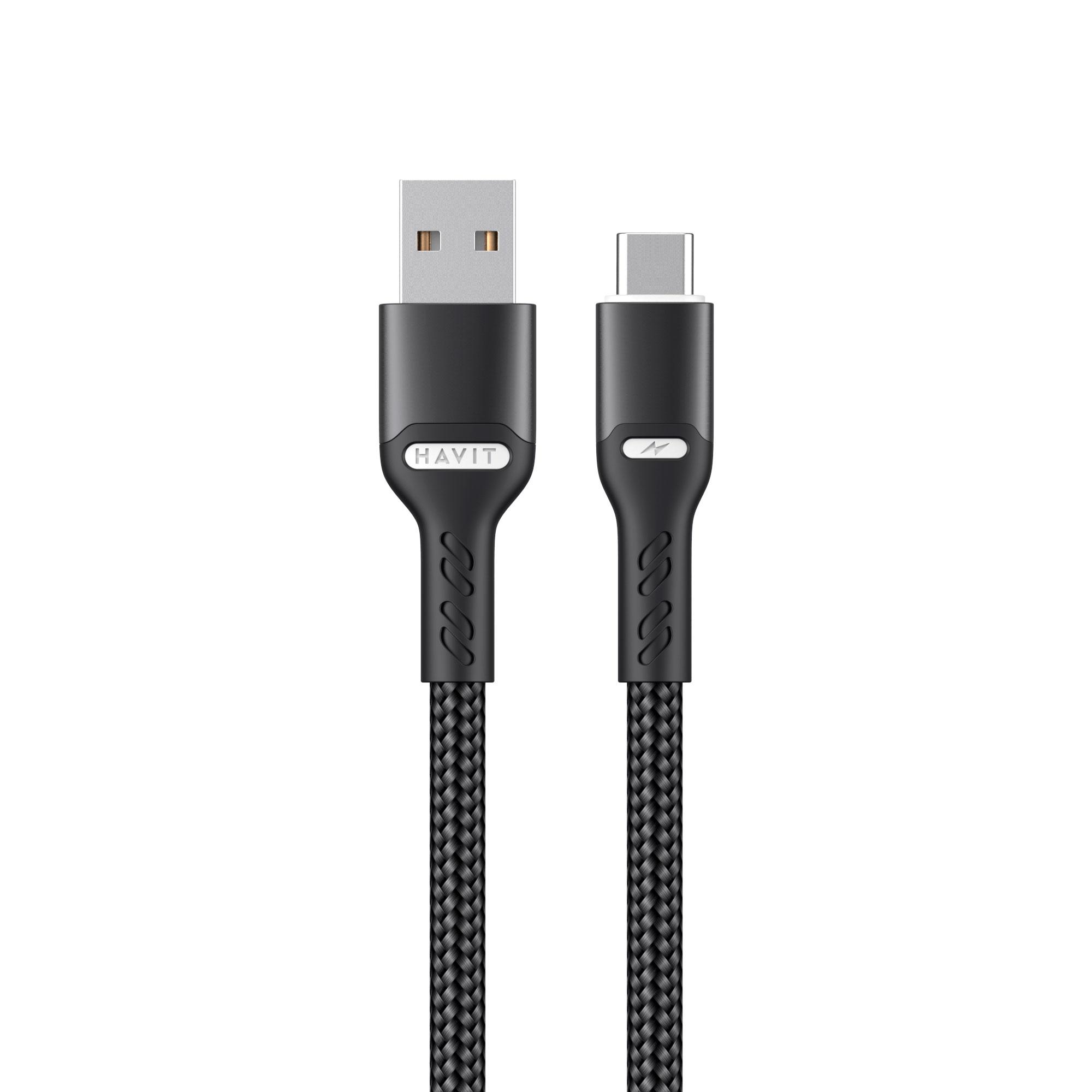 Кабель USB - USB-C HAVIT HV-CB6217 3A 1м Black — фото 4 з 5