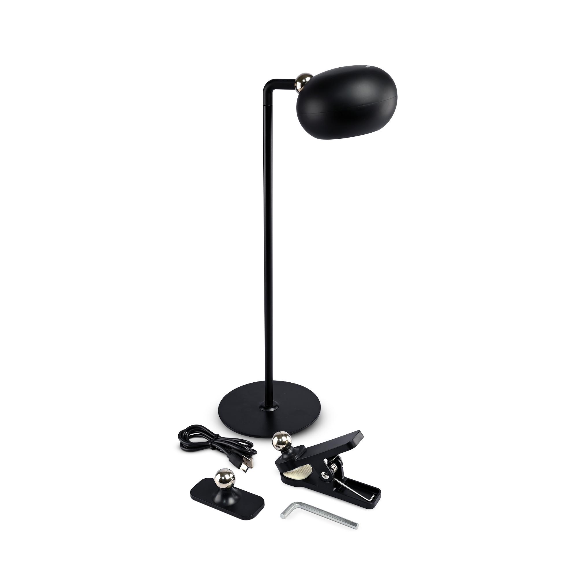 LED лампа настiльна з акумулятором VIDEX VLE-TF18B 3W 3000-5500K Чорна — фото 8 з 10