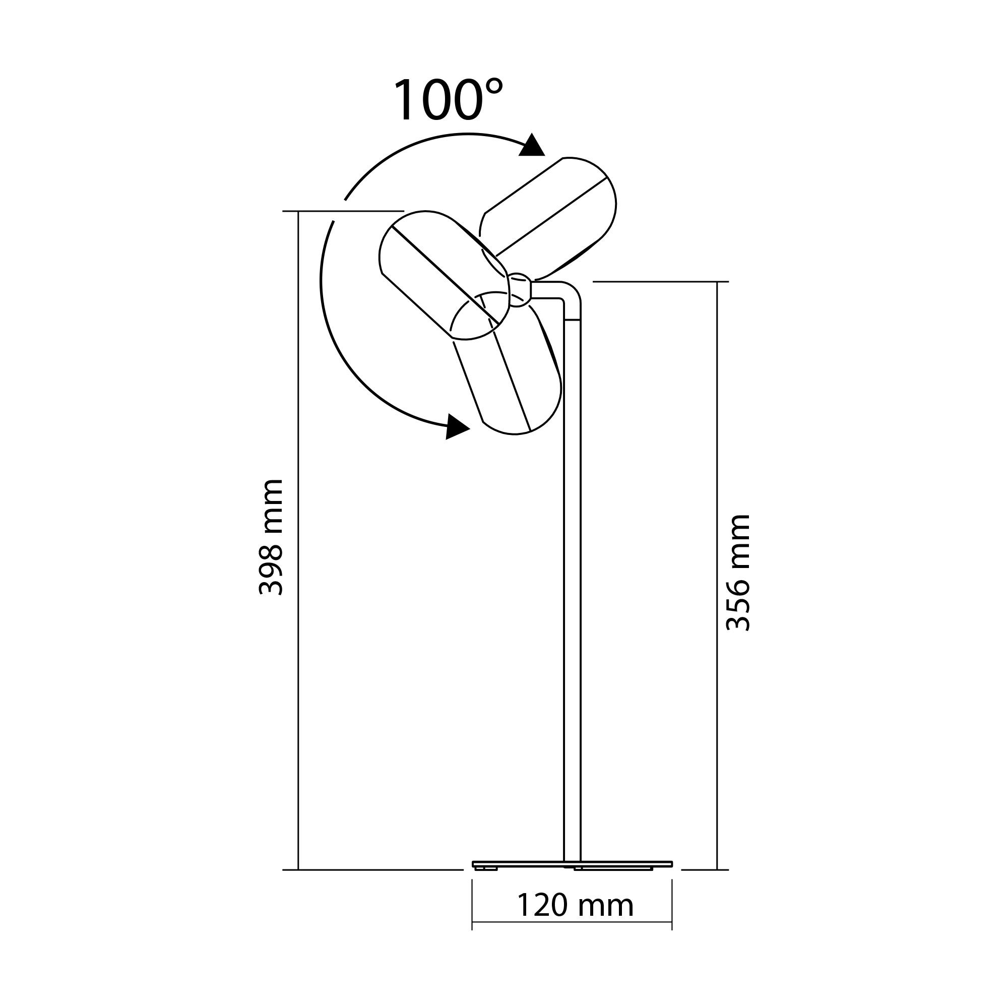 LED лампа настiльна з акумулятором VIDEX VLE-TF18B 3W 3000-5500K Чорна — фото 10 з 10