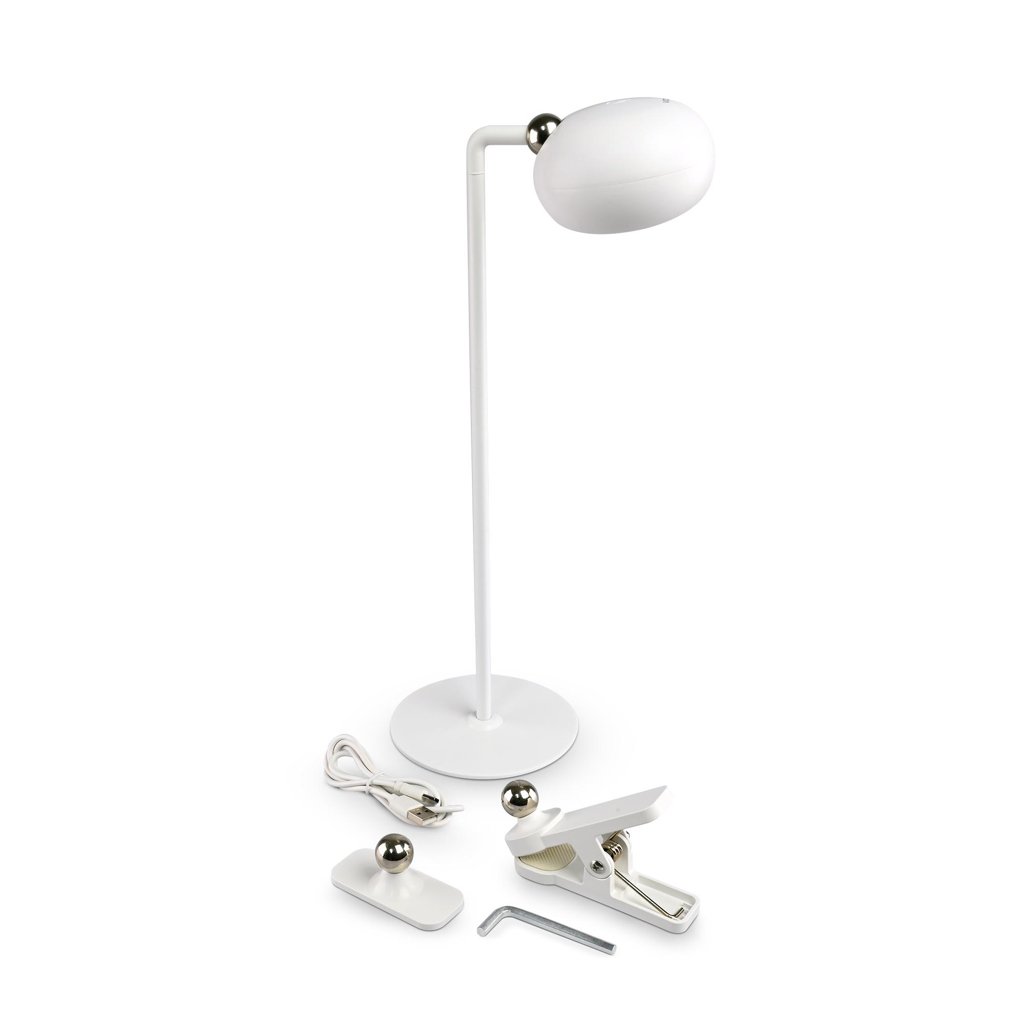 LED лампа настiльна з акумулятором VIDEX VLE-TF18W 3W 3000-5500K Біла — фото 8 з 10