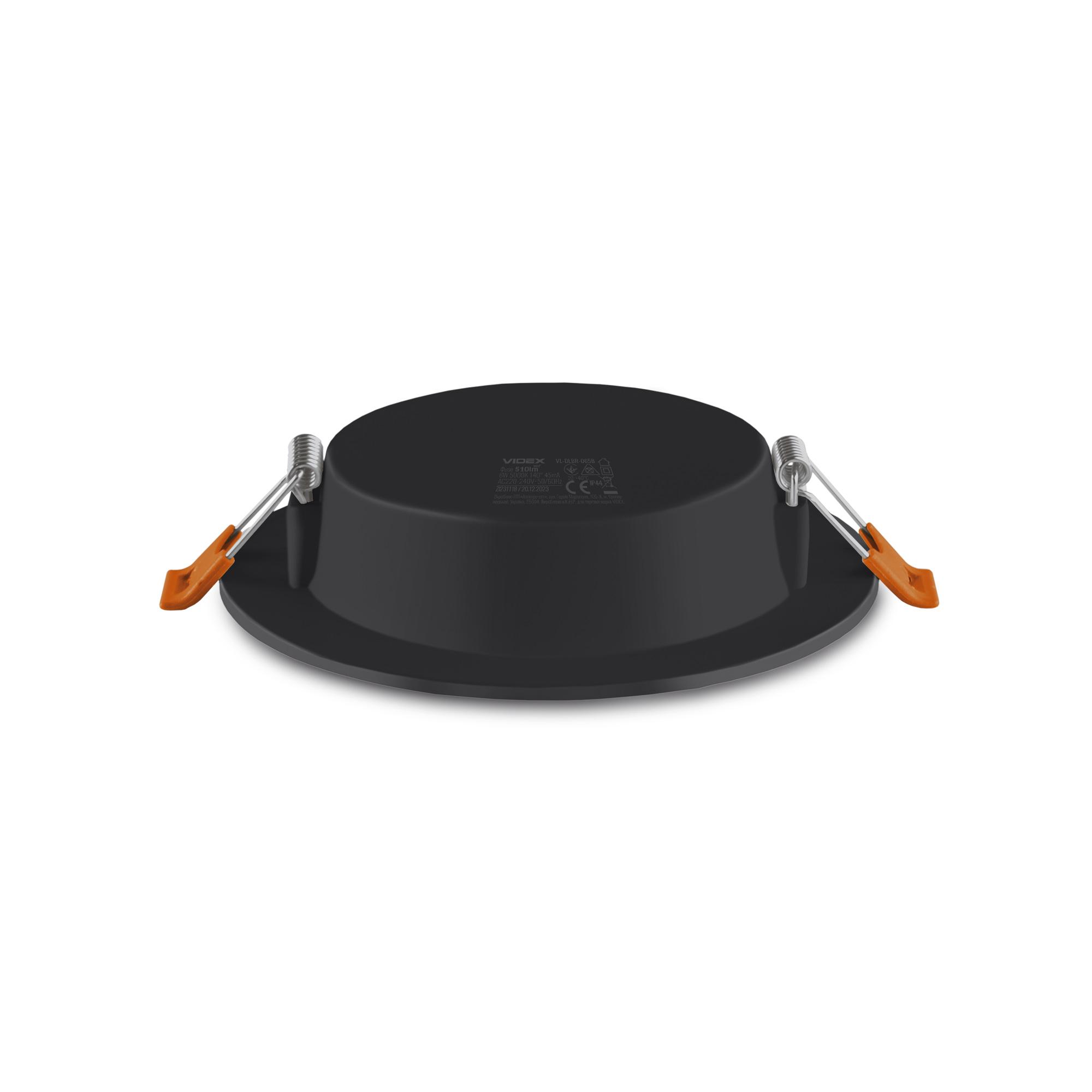 LED світильник Back вбудований круглий VIDEX 6W 5000K Black — фото 2 з 4