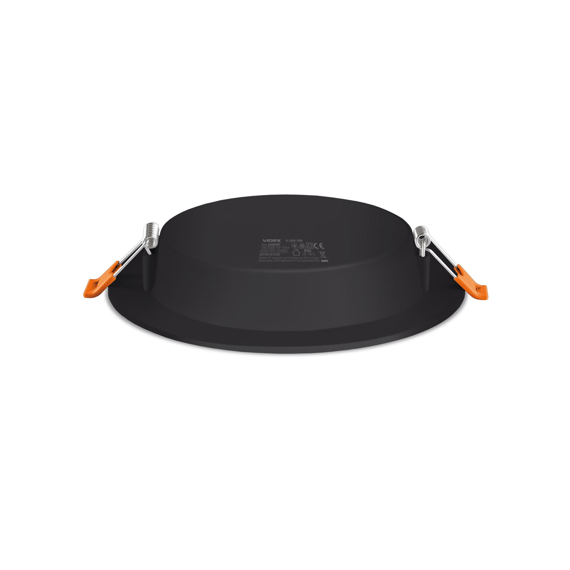 LED світильник Back вбудований круглий VIDEX 15W 5000K Black — photo 2 of 5