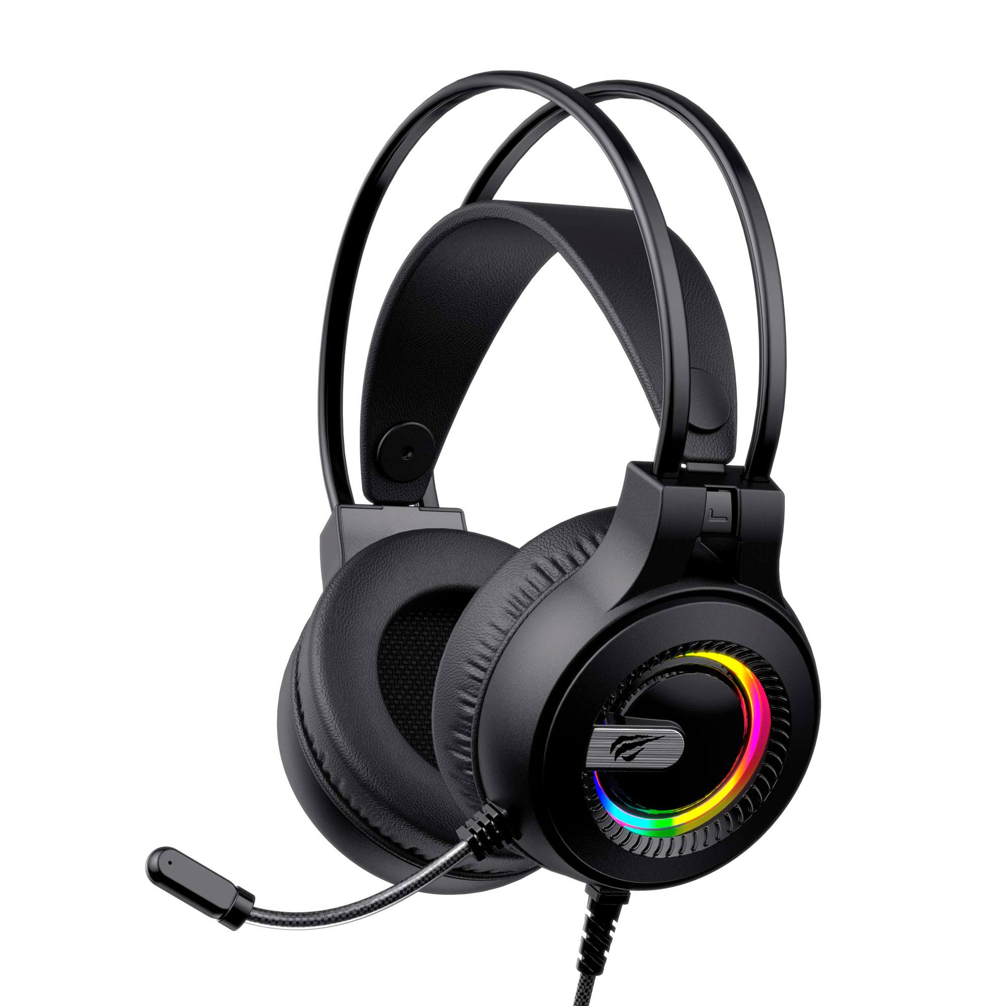 Ігрові навушники з мікрофоном HAVIT HV-H2040d RGB Black — фото 1 з 5
