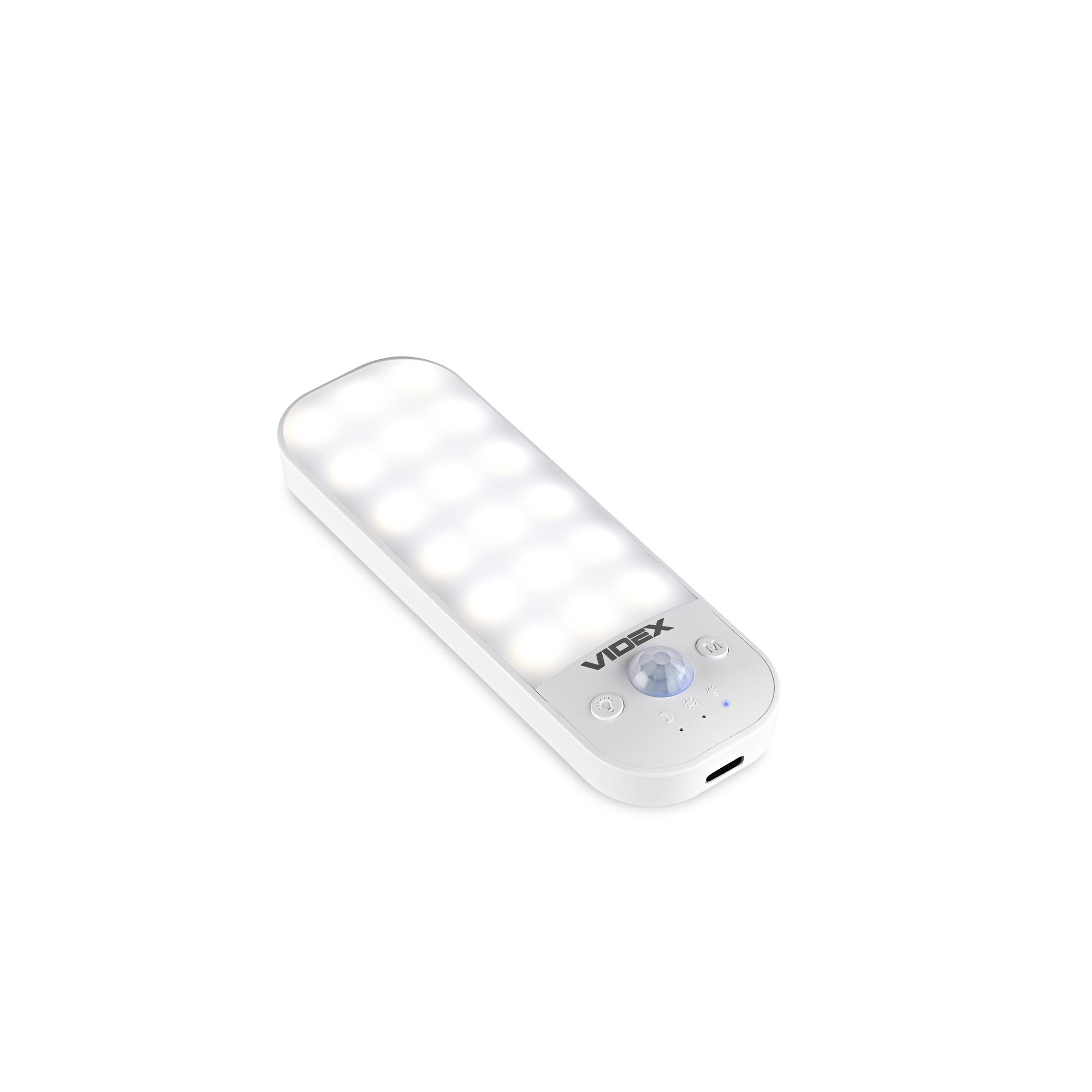 LED Світильник акумуляторний з датчиком руху VIDEX VL-NL014W-S — photo 8 of 12