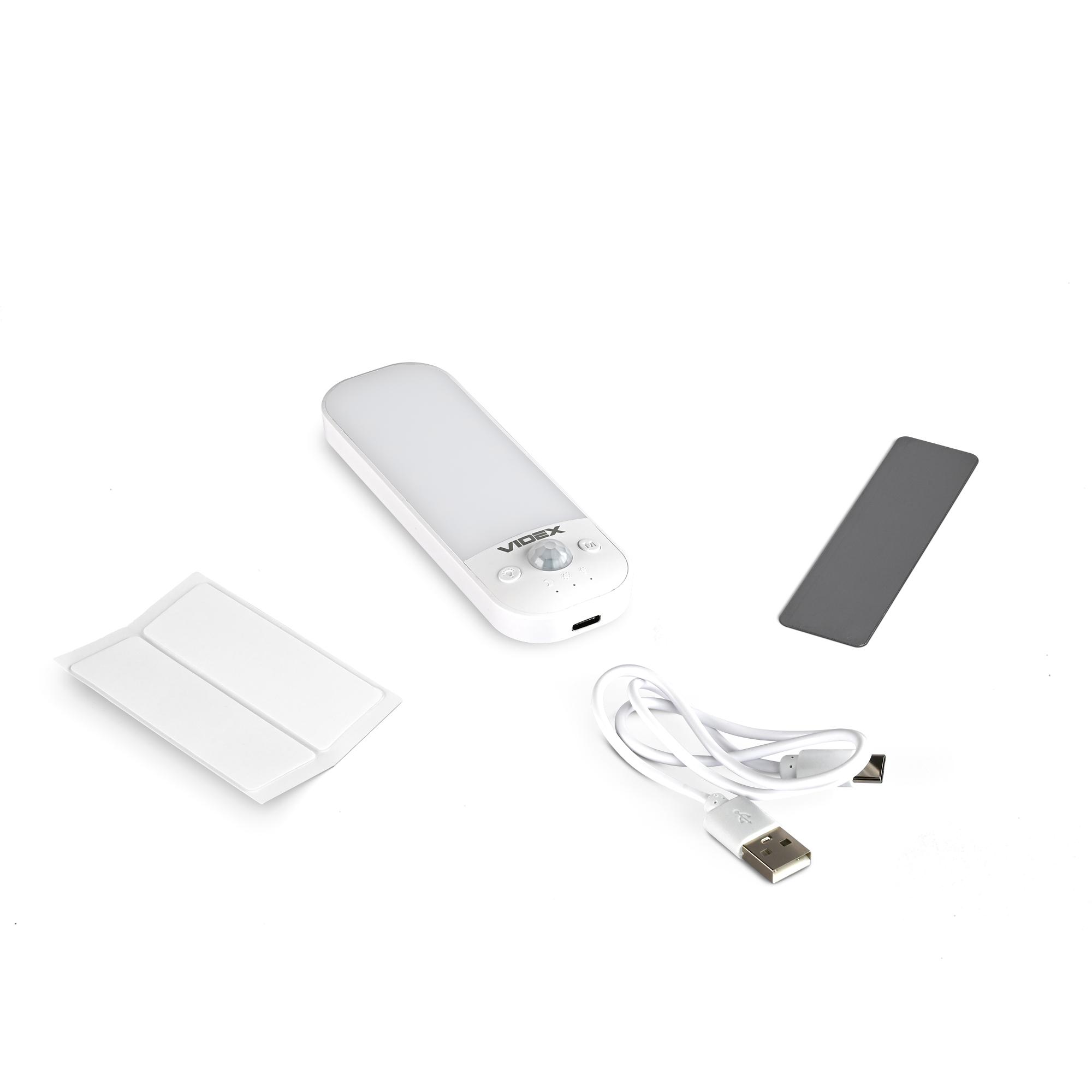 LED Світильник акумуляторний з датчиком руху VIDEX VL-NL014W-S — photo 10 of 12