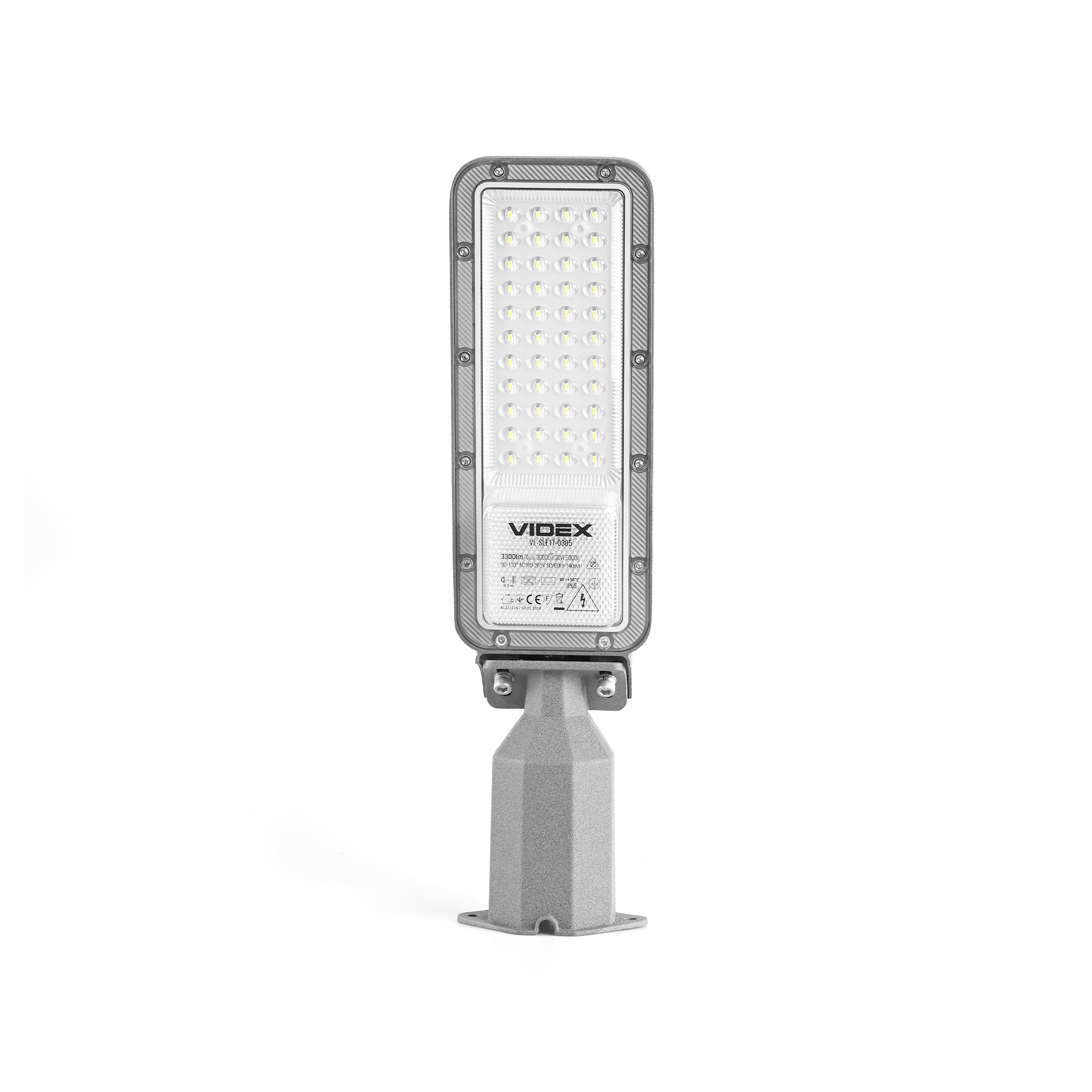 LED ліхтар вуличний VIDEX IP65 SLE17 30W 3300Lm 5000K 220V — фото 3 з 8