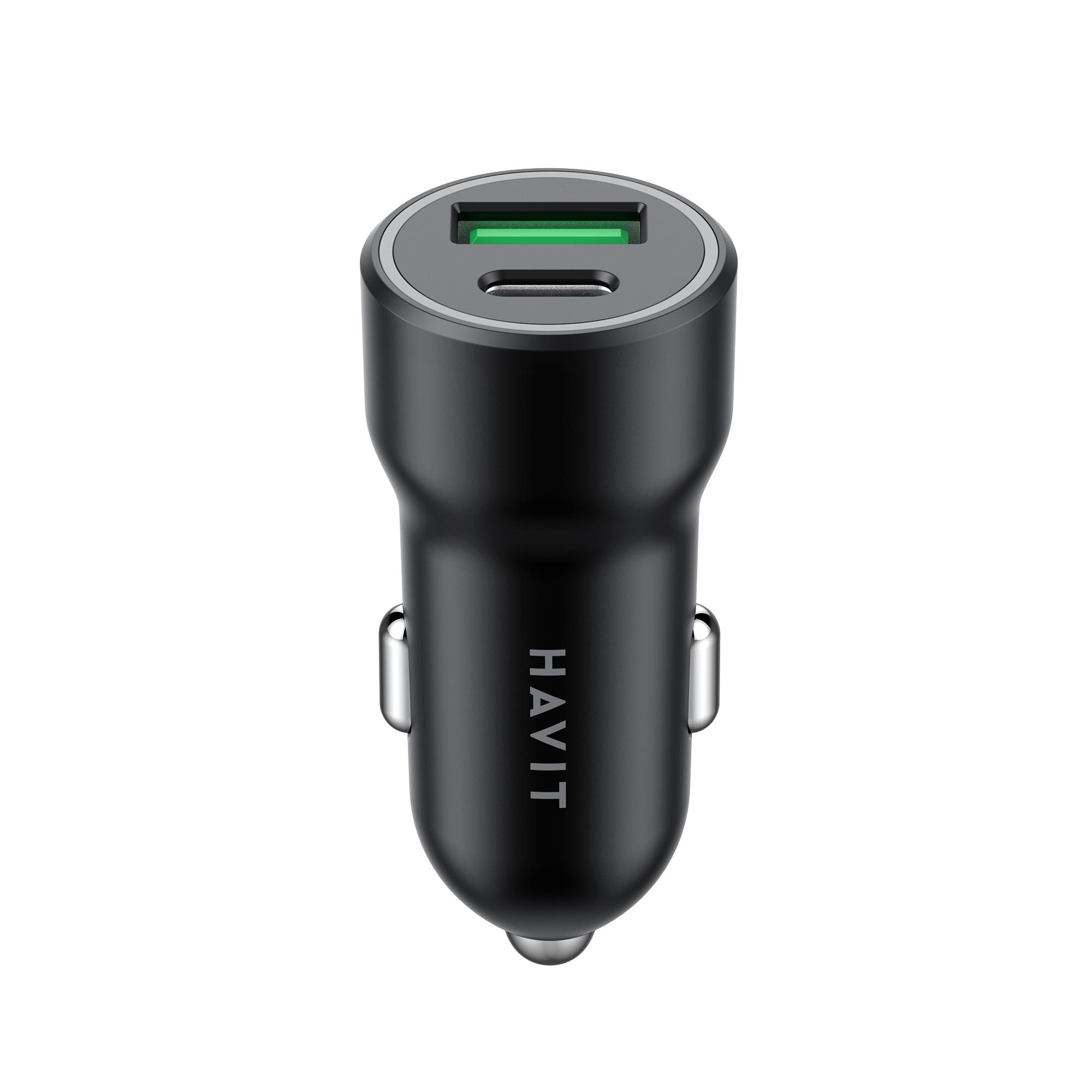 Автомобільний зарядний пристрій HAVIT HV-CC613 20W USB+USB-C