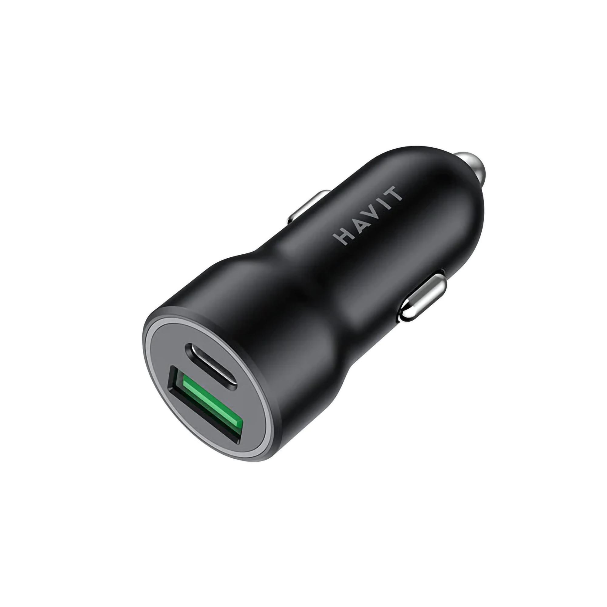 Автомобільний зарядний пристрій HAVIT HV-CC613 20W USB+USB-C — фото 7 з 10
