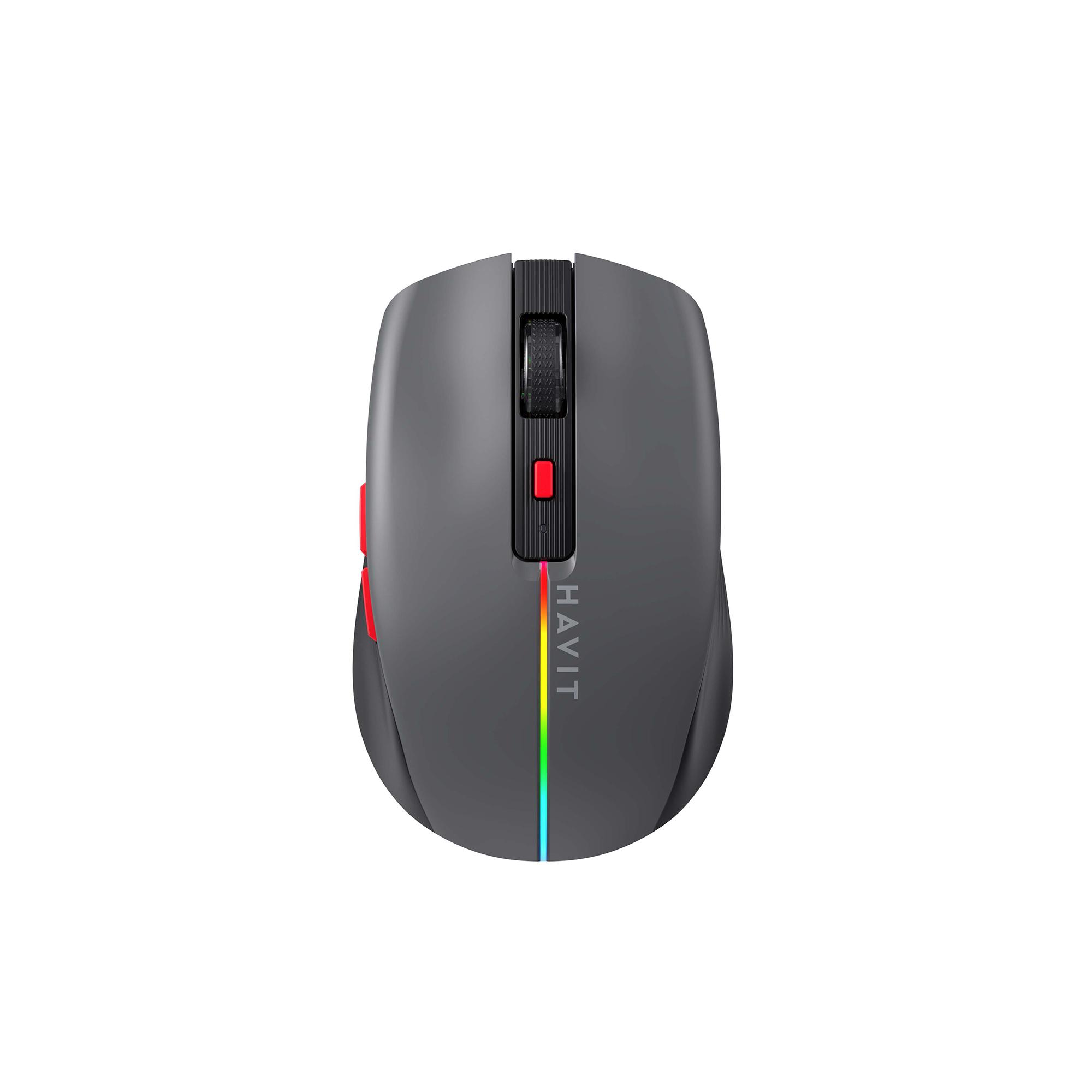 Бездротова миша трьохрежимна HAVIT HV-MS65WB Gray (2.4GHz + BT5.0) — фото 1 з 5