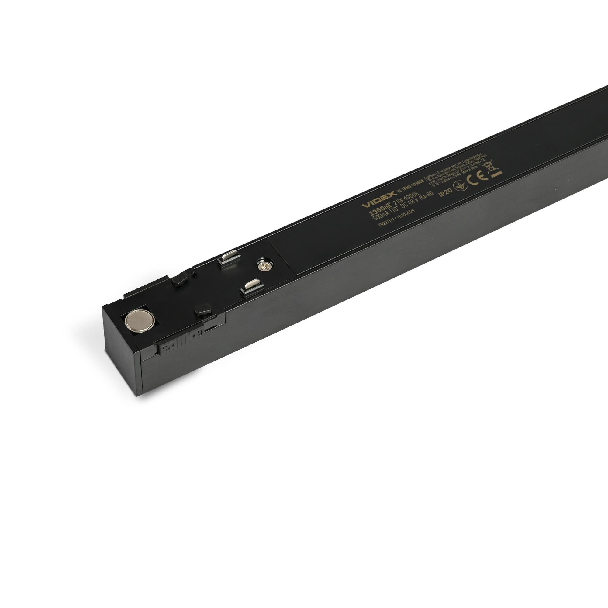 Світильник МАГНІТНИЙ трековий VIDEX LD460B 21W 60cm 4000K 48V Black — фото 4 з 10