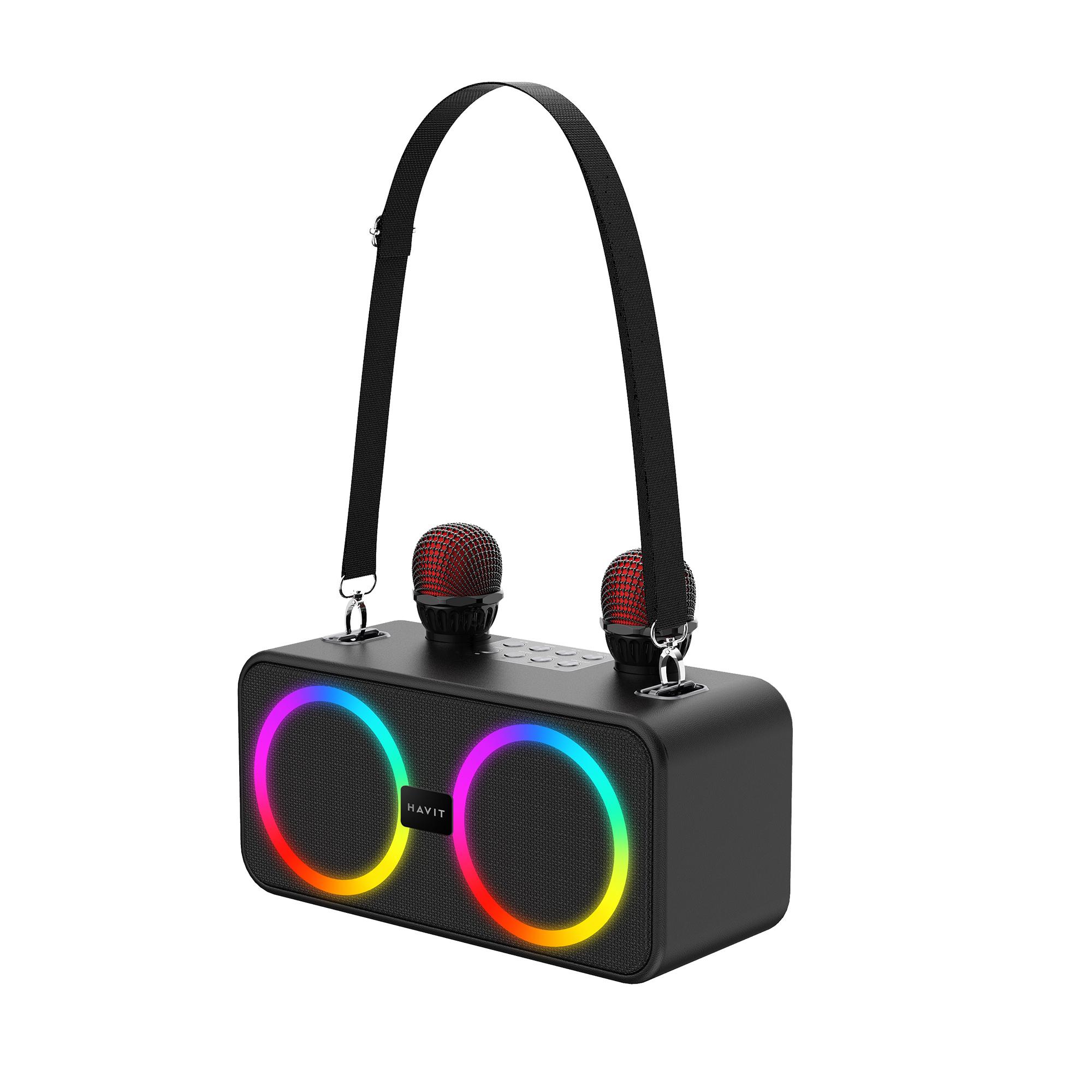Портативна колонка караоке HAVIT HV-SK856BT 20W RGB Black — фото 4 з 4
