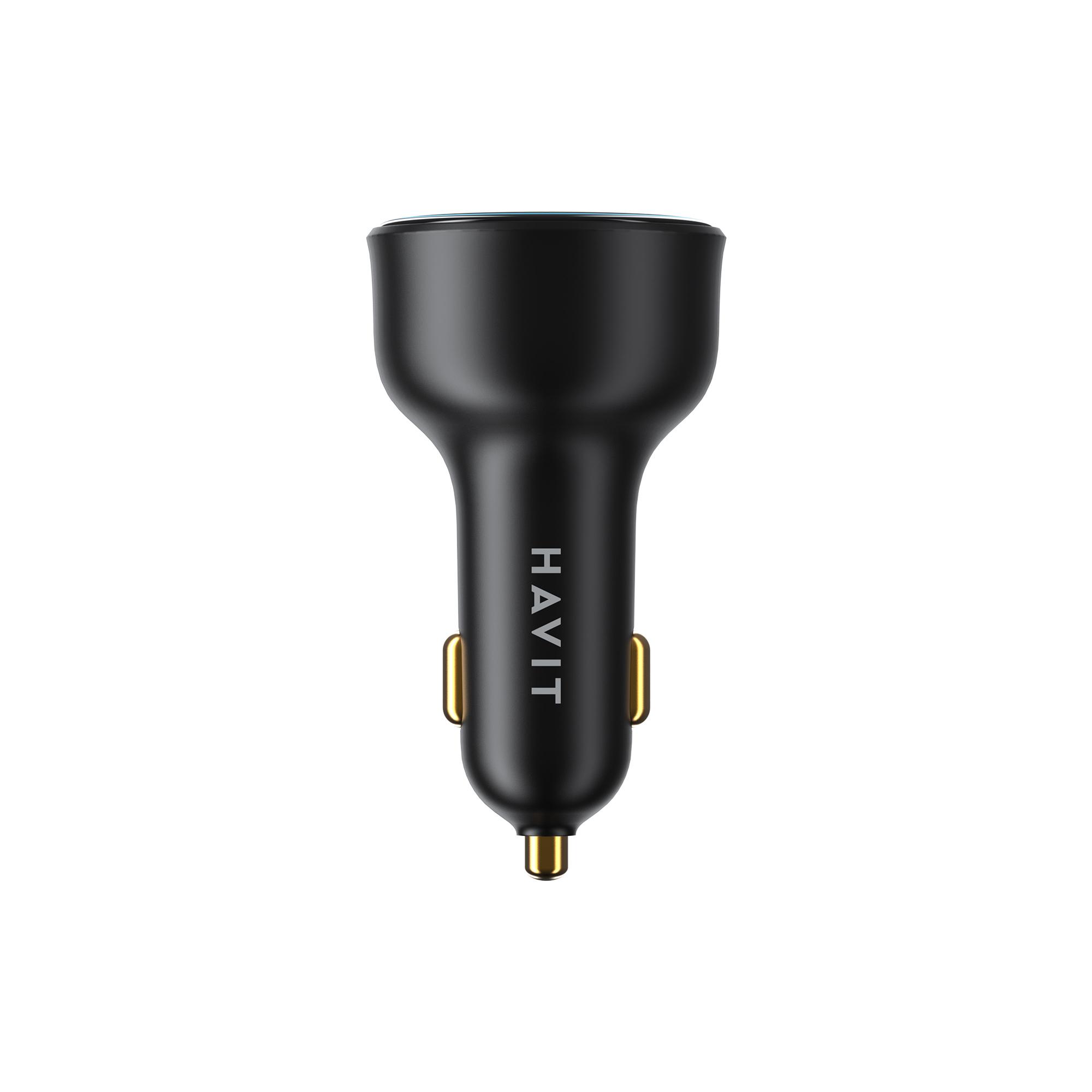 Автомобільний зарядний пристрій HAVIT HV-CC100W 100W USB+USB-C — фото 4 з 5