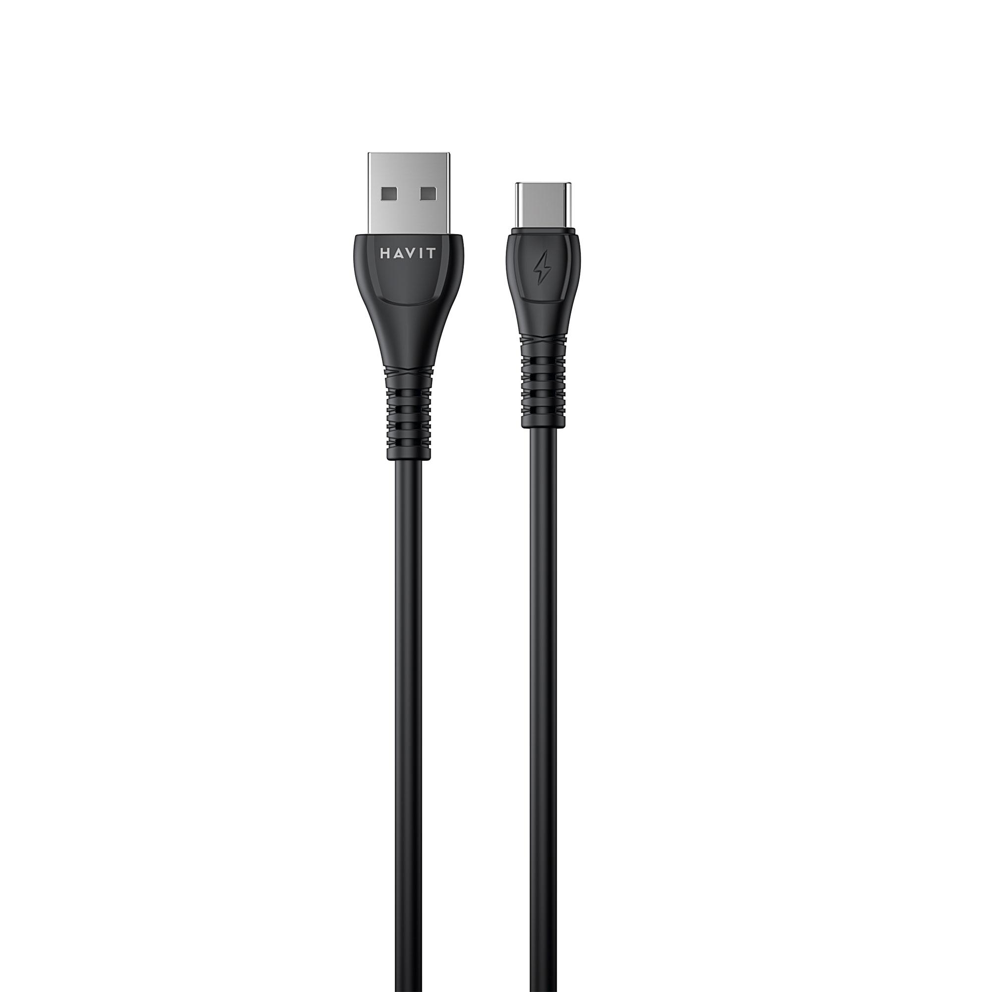 Кабель USB - USB-C HAVIT HV-CB642C 2.1A 1м Black — фото 1 з 1