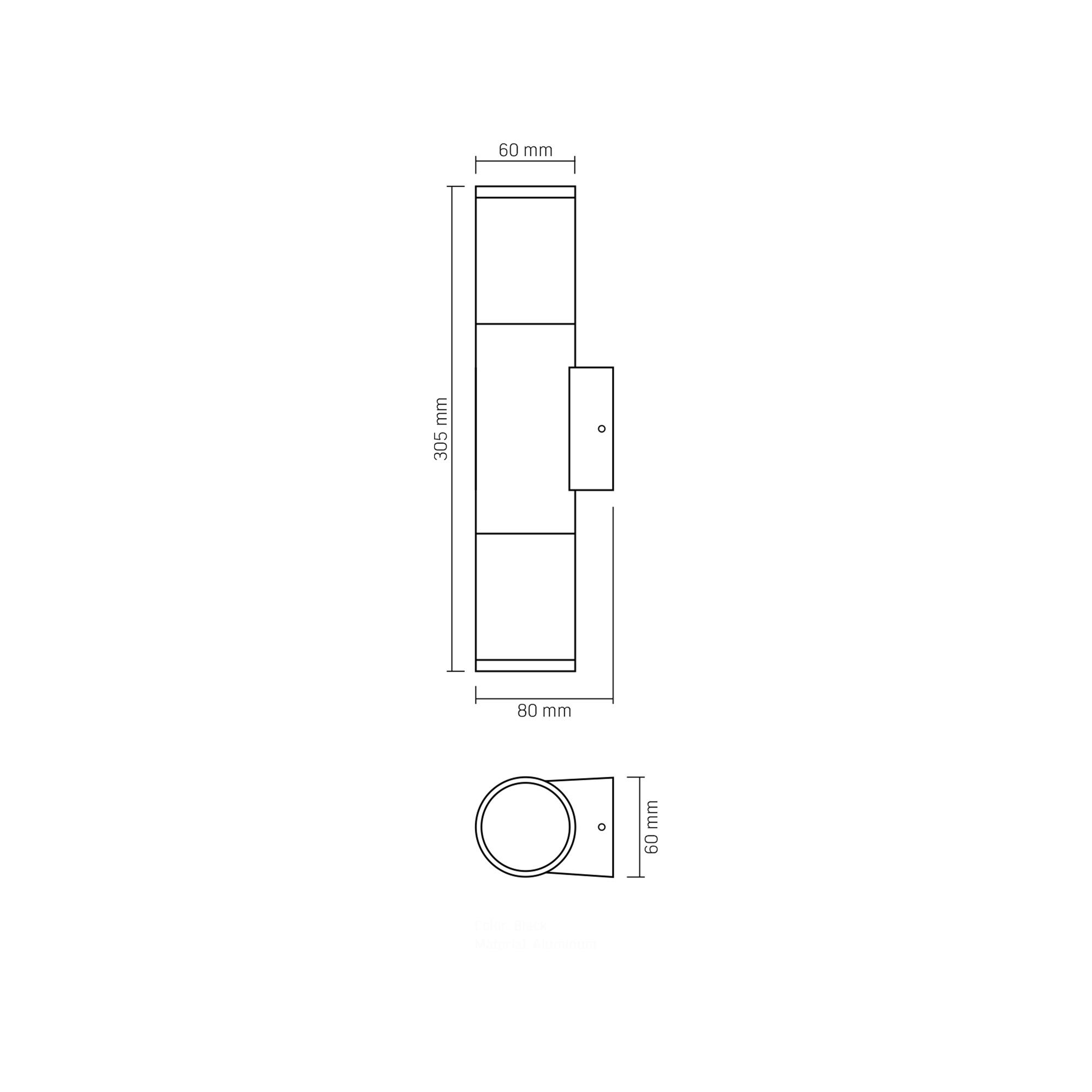 LED Світильник архітектурний AR092B IP54 VIDEX 2xGU10 — фото 6 з 6