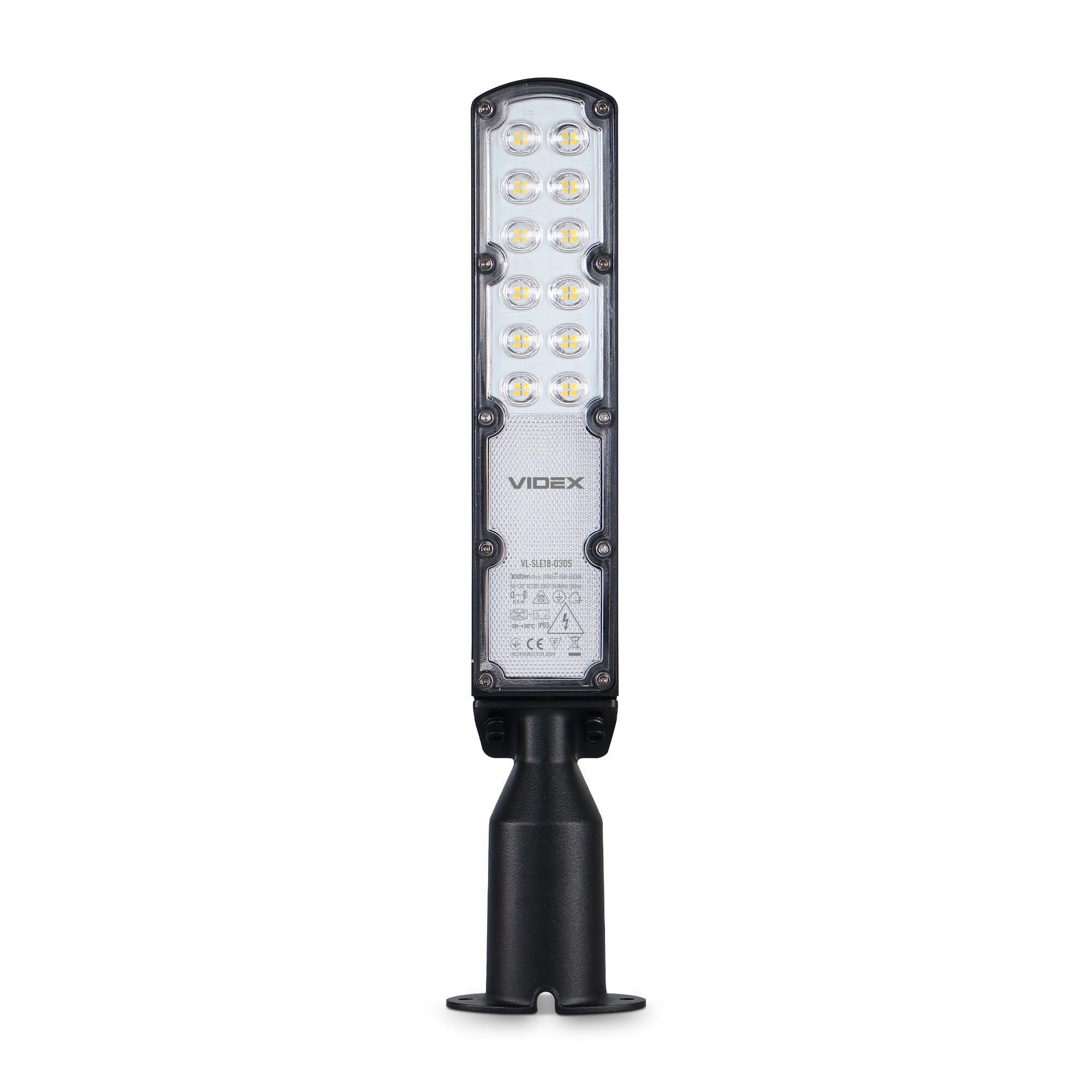 LED ліхтар вуличний VIDEX IP65 SLE18 30W 3000Lm 5000K 220V — фото 2 з 8