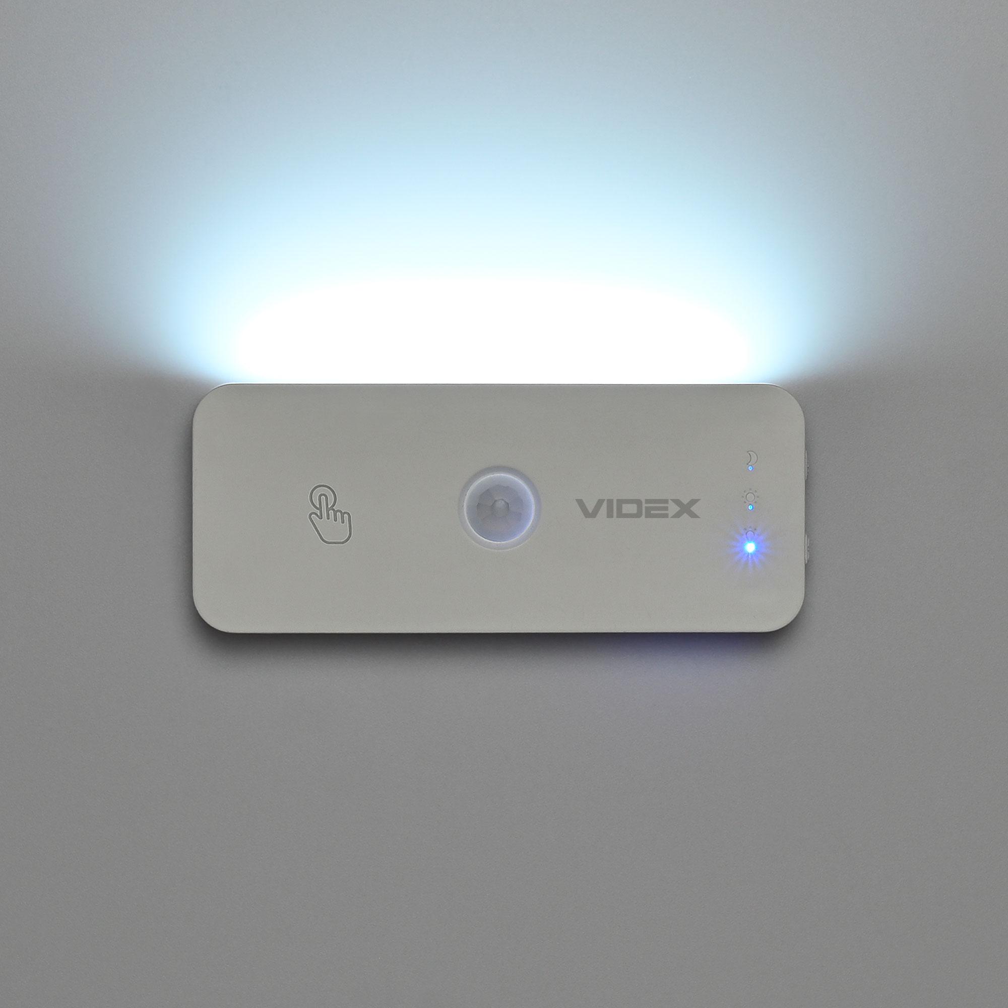 LED Світильник акумуляторний з датчиком руху VIDEX VL-NL053W-S — photo 9 of 12