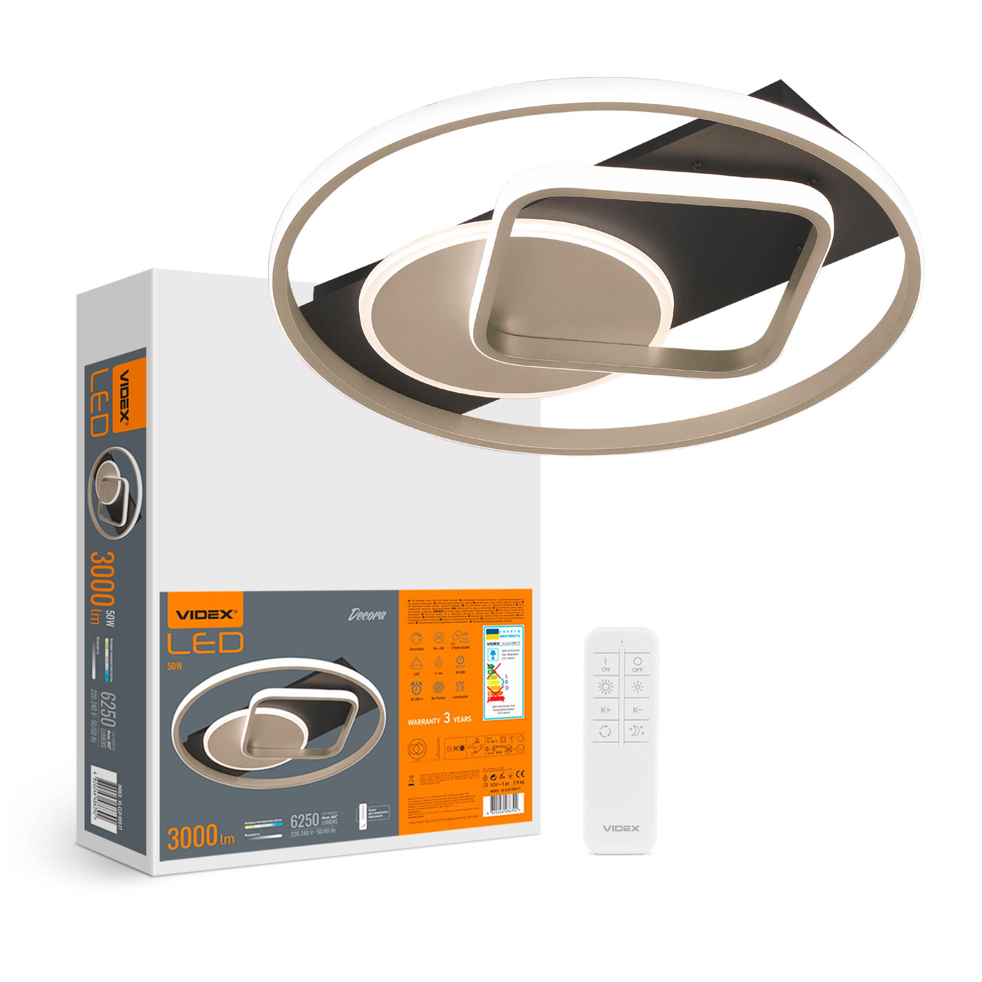 LED світильник функціональний VIDEX DECORA 50W VL-CLD-999-TT — фото 1 з 3
