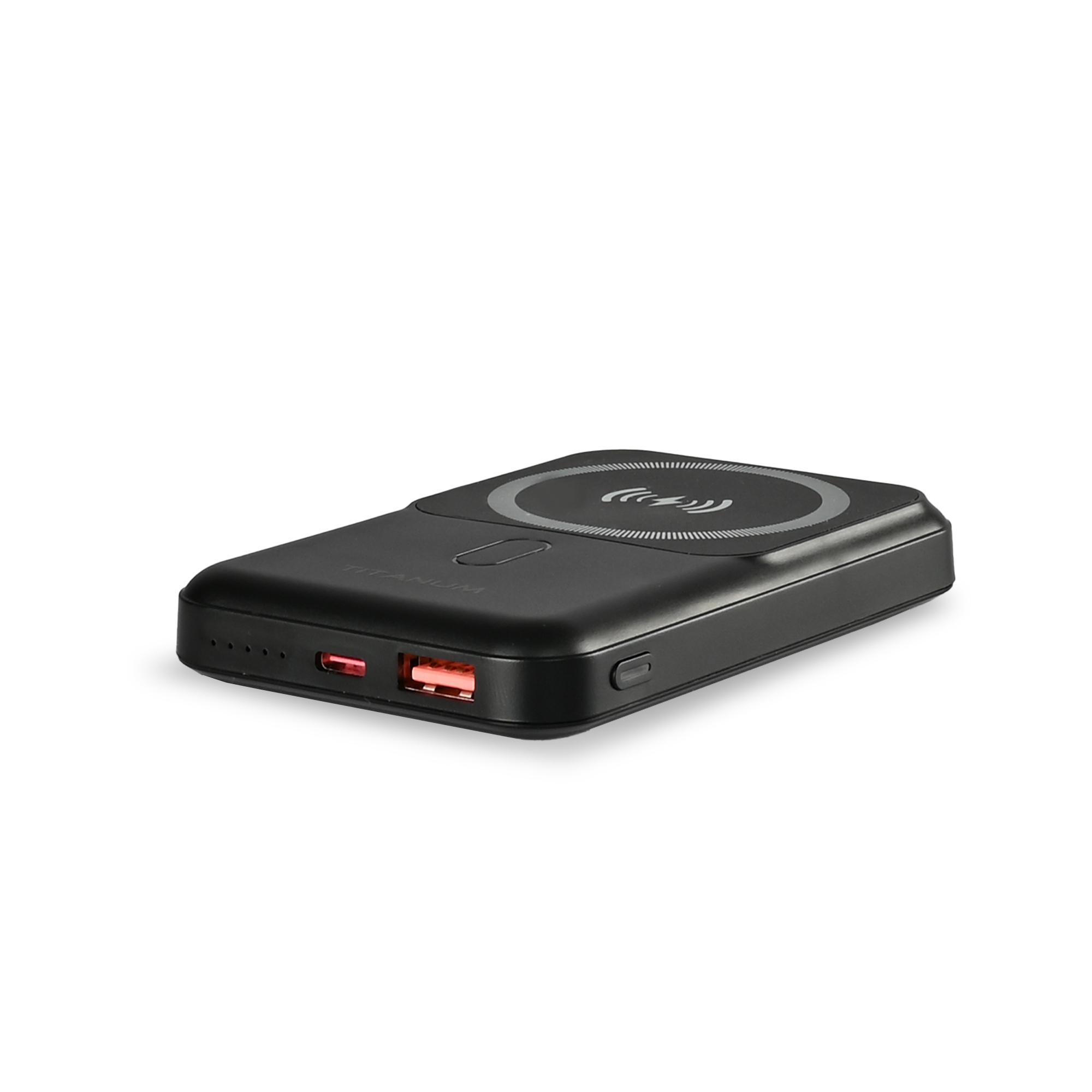 Повербанк з бездротовою зарядкою 10000mAh TITANUM MA02 22.5W Black — фото 3 з 8