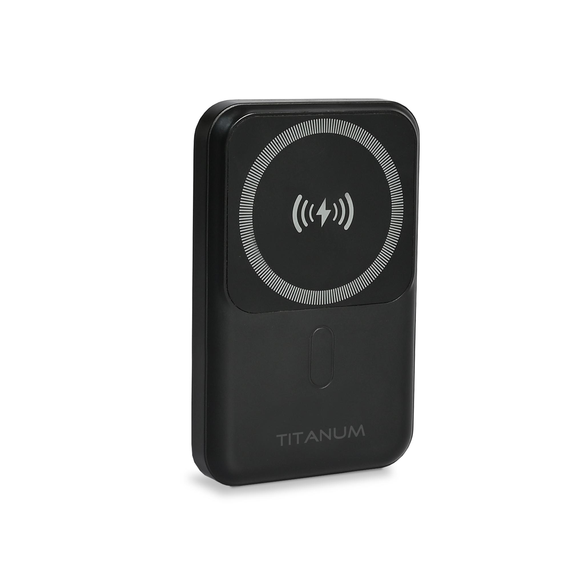 Повербанк з бездротовою зарядкою 10000mAh TITANUM MA02 22.5W Black — фото 2 з 8