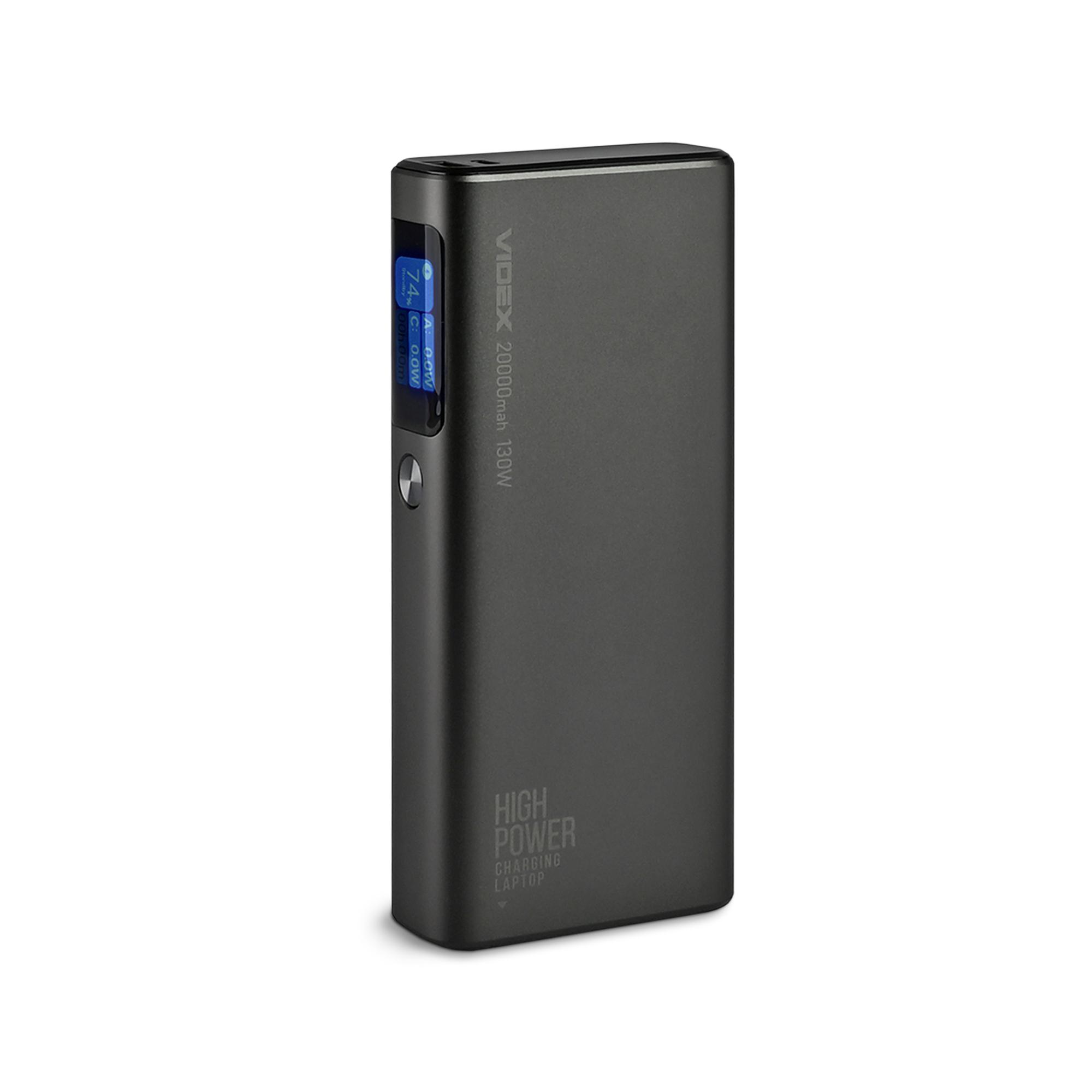 Повербанк 20000mAh VIDEX VPB-323 130W PD100W +Display — фото 2 з 11