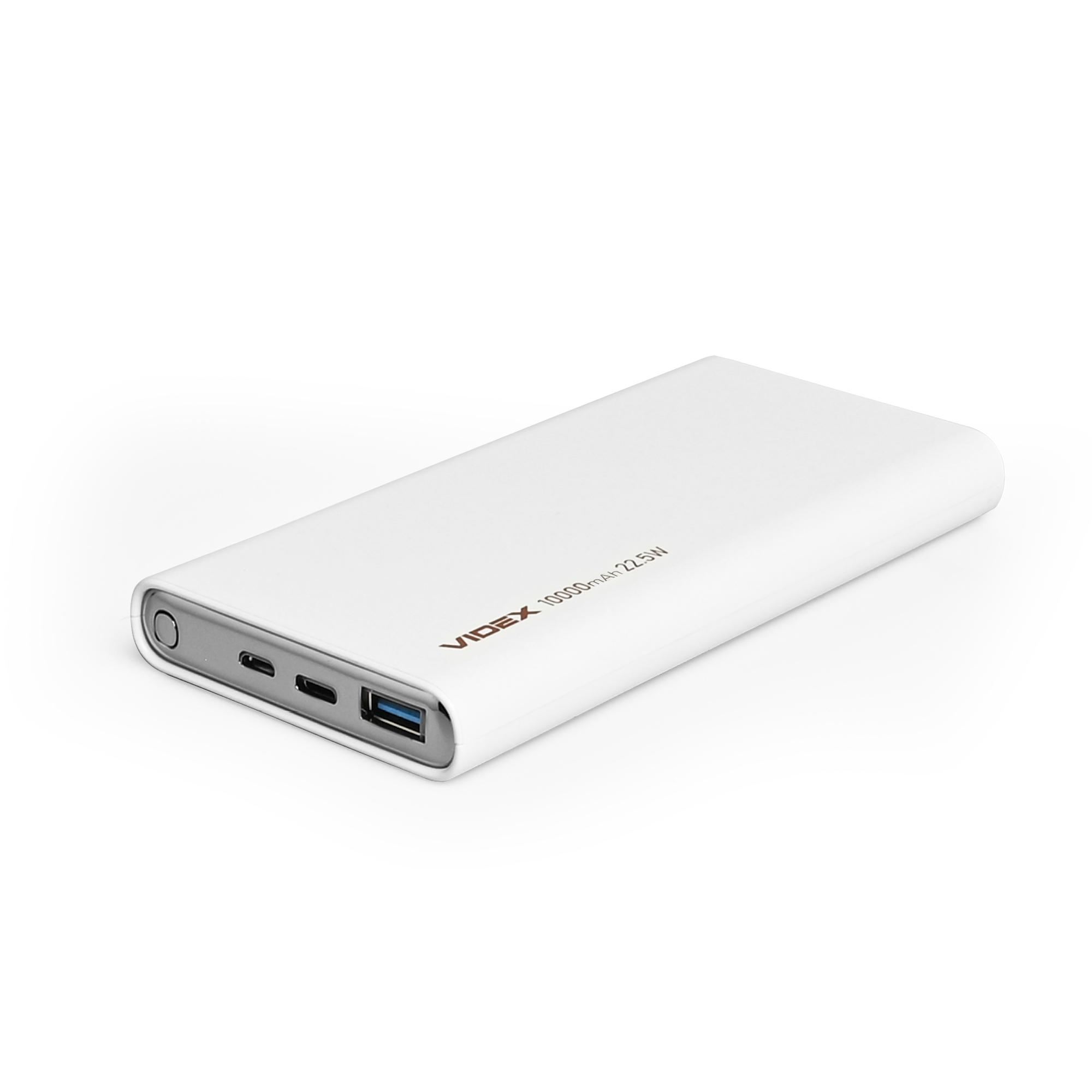 Повербанк 10000mAh VIDEX VPB-310 22.5W White — фото 5 з 7
