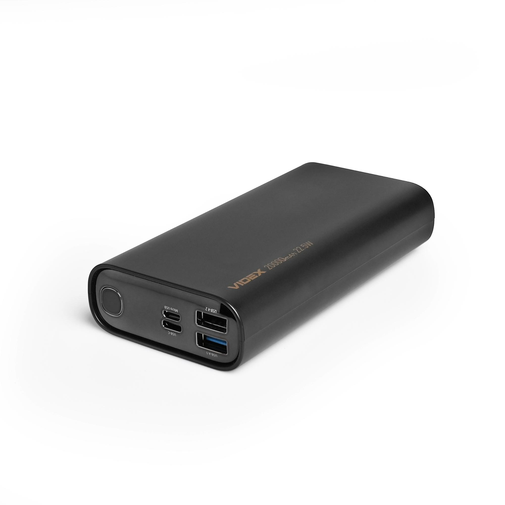 Повербанк 20000mAh VIDEX VPB-320 22.5W Black — фото 5 з 7
