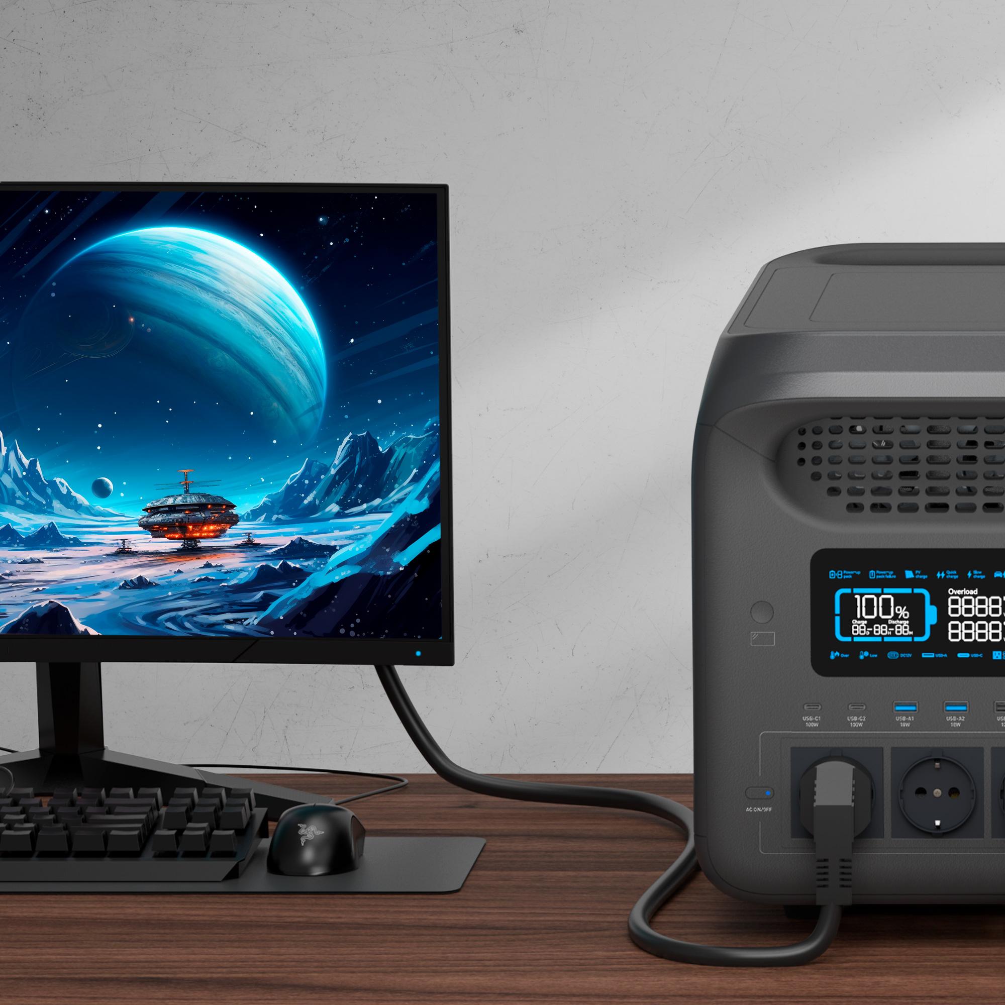 Портативна зарядна станція VIDEX OASIS 1800W 1229Wh (VPS-SG1-1KW8) — фото 9 з 11