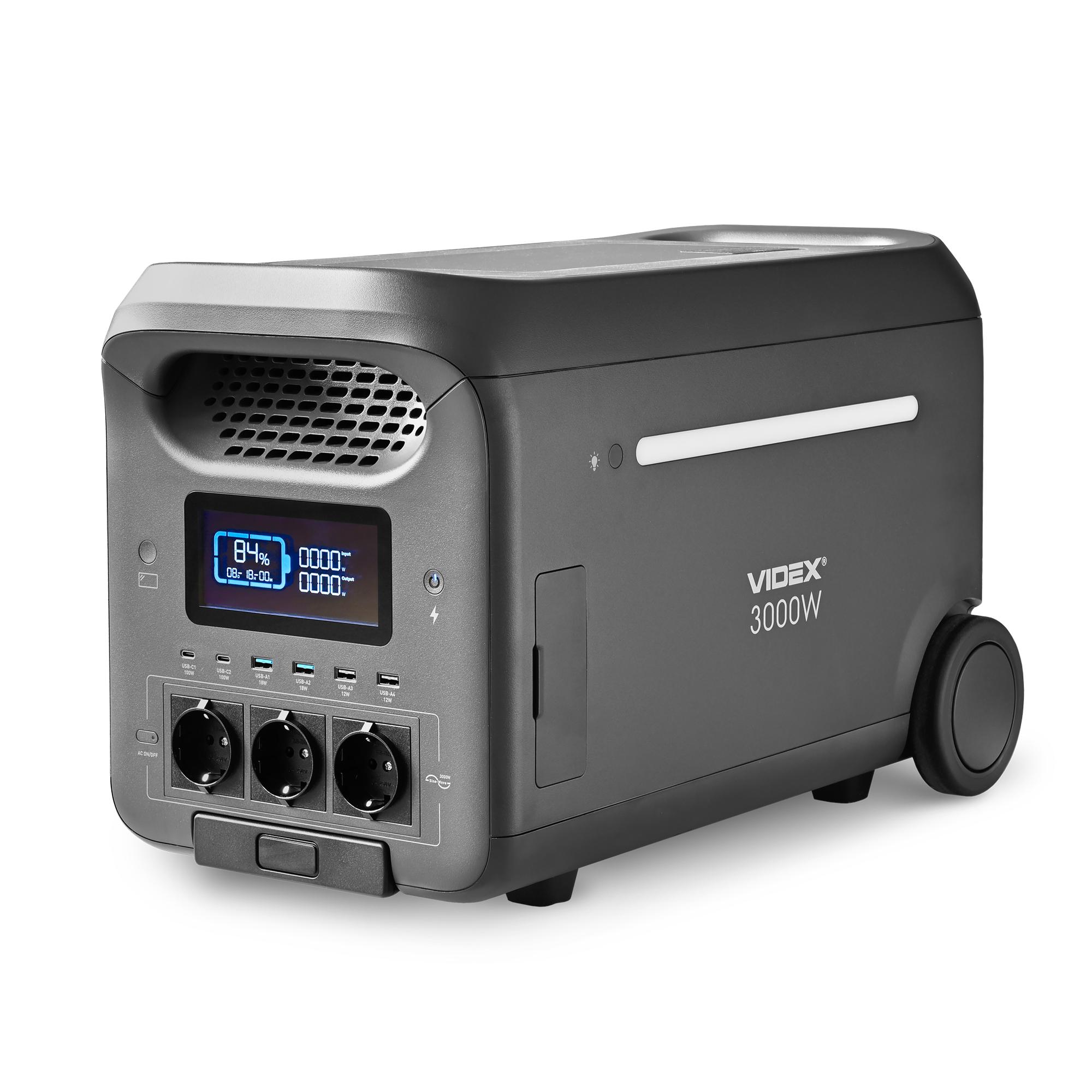 Портативна зарядна станція VIDEX OASIS 3000W 2560Wh (VPS-SG1-3KW) — фото 1 з 15