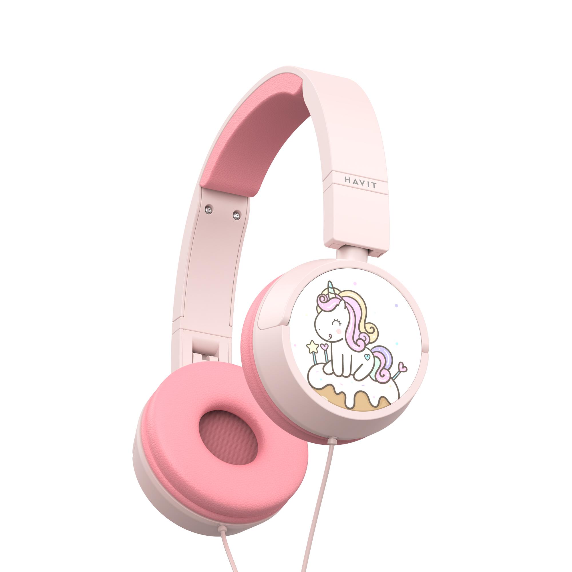 Навушники дитячі дротові накладні HAVIT H231d Pink — фото 5 з 5
