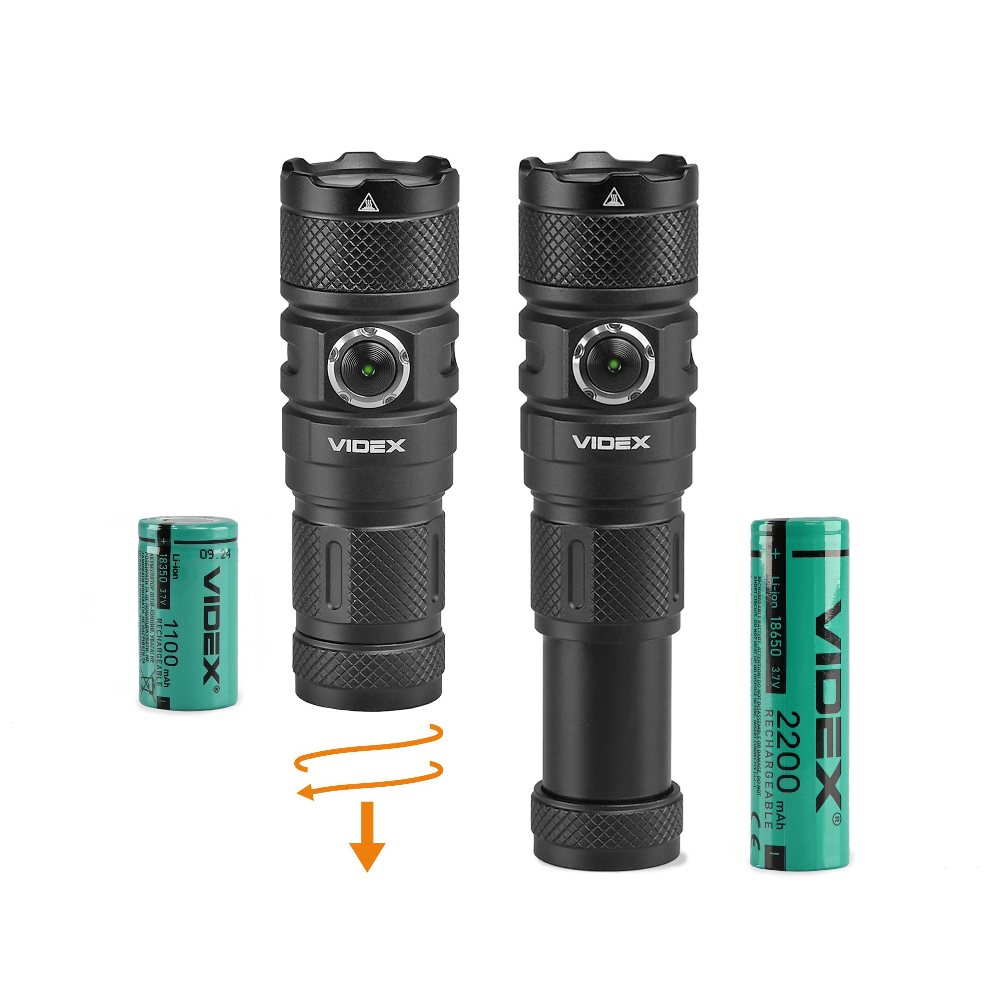 Портативний світлодіодний ліхтарик VIDEX VLF-A298 1500Lm 5000K — фото 4 з 12