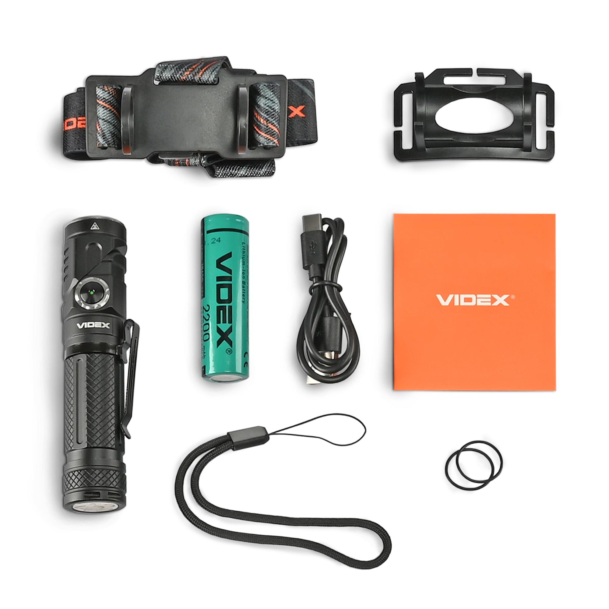 Портативний світлодіодний ліхтарик VIDEX VLF-A232R 1000Lm 5000K — фото 18 з 18
