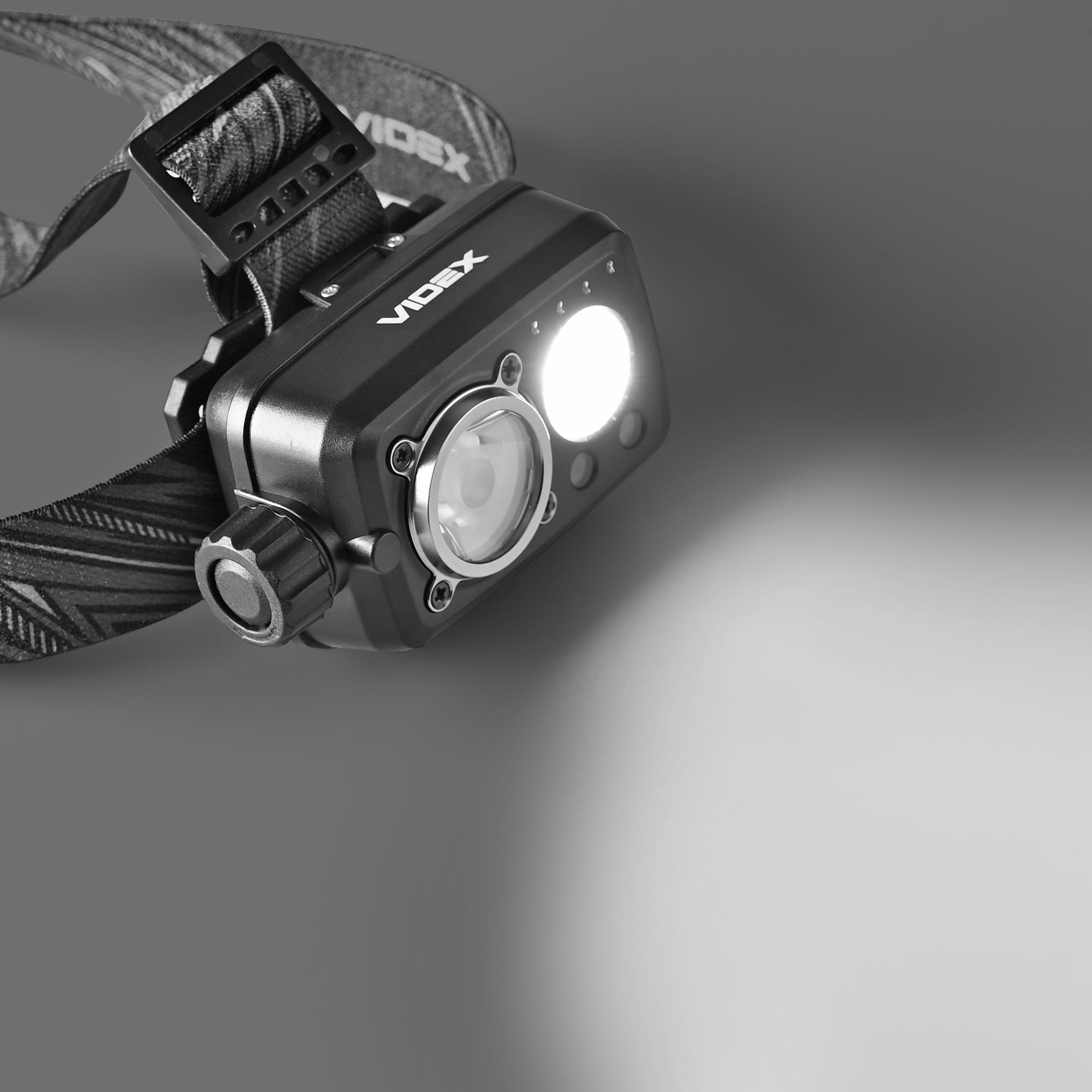Налобний світлодіодний ліхтарик VIDEX VLF-H189 600Lm 5000K — фото 7 з 19