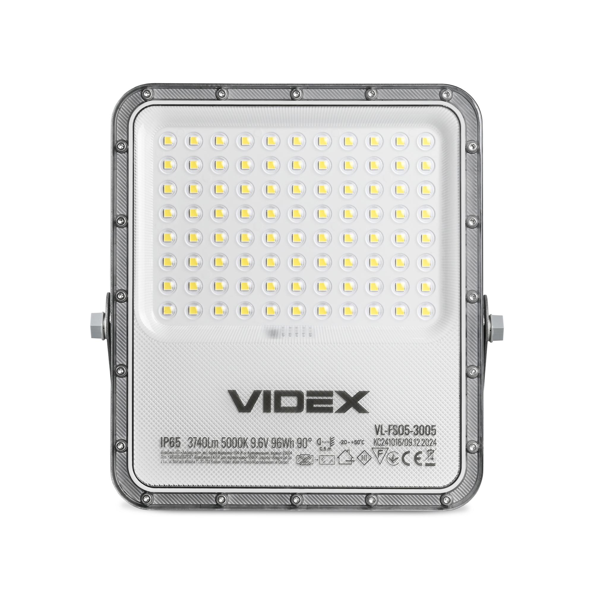 LED прожектор автономний VIDEX VL-FSO5-3005 3740Lm 5000K — фото 4 з 9