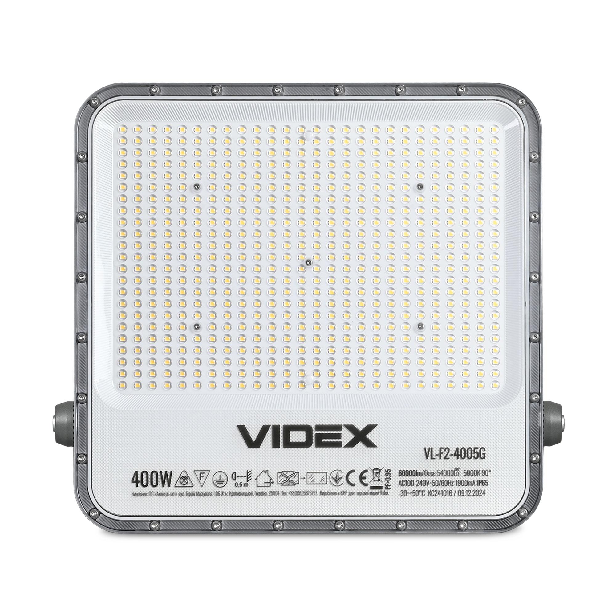 LED прожектор VIDEX PREMIUM F2 400W 5000K 220V — фото 3 з 7