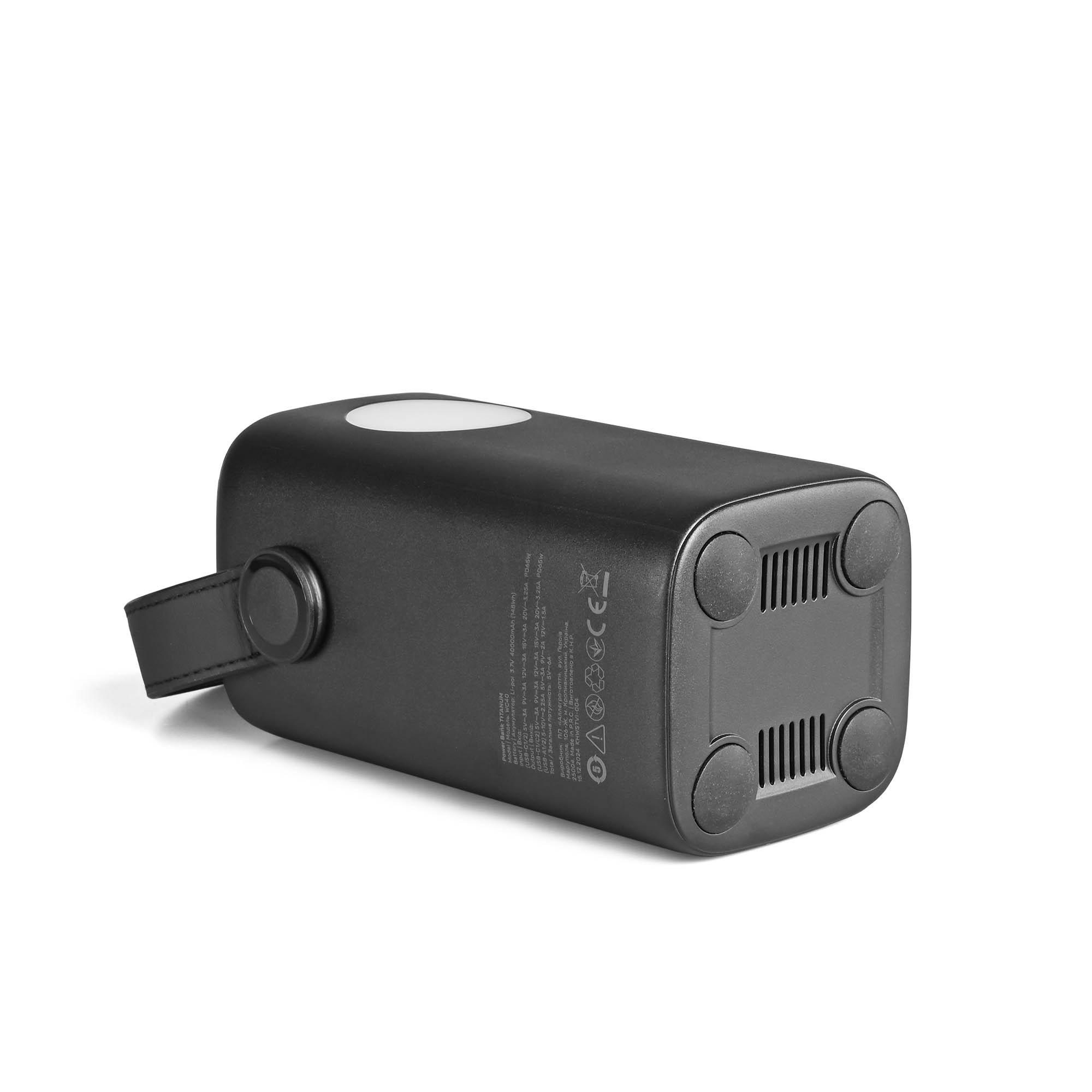 Повербанк 40000mAh TITANUM WC40 PD65W Black — фото 5 з 10