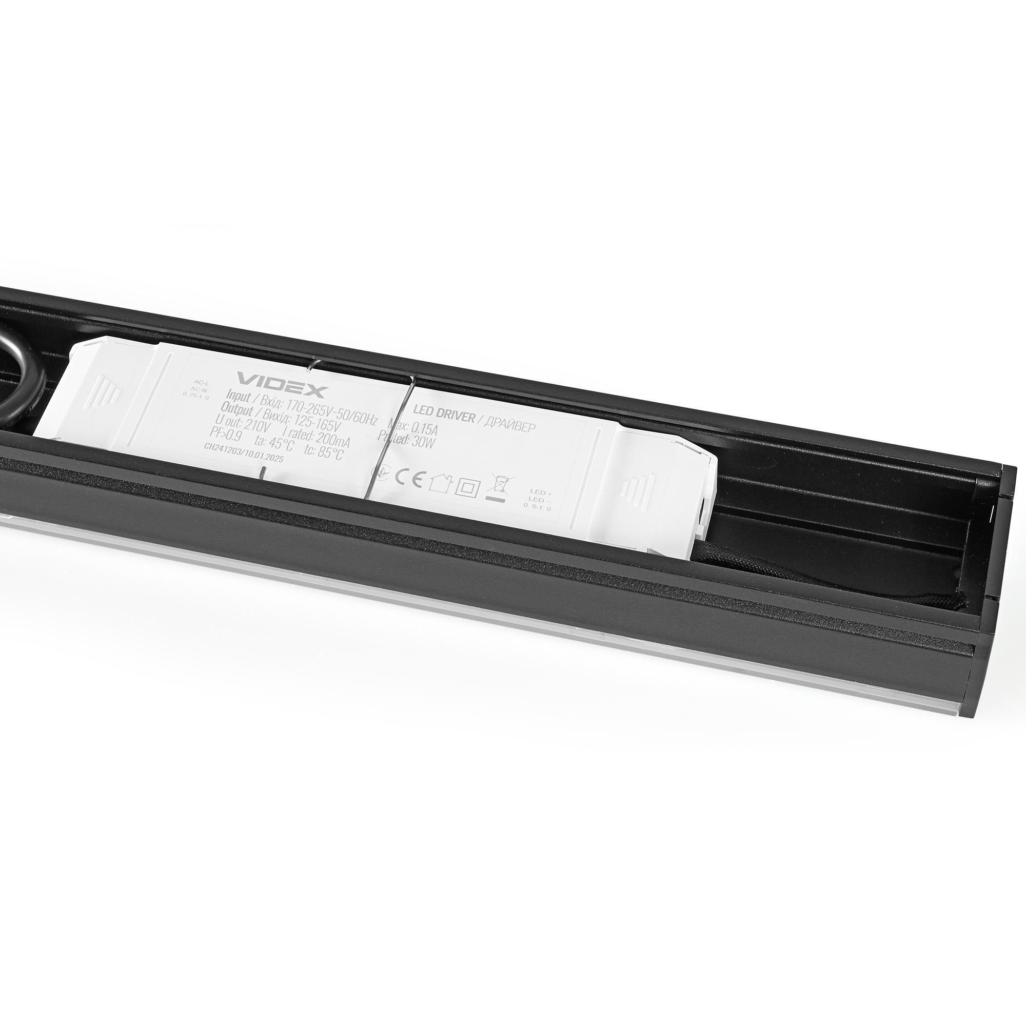 LED світильник лінійний VIDEX BN03 30W 0.6М 5000K 220V Black — фото 12 з 24