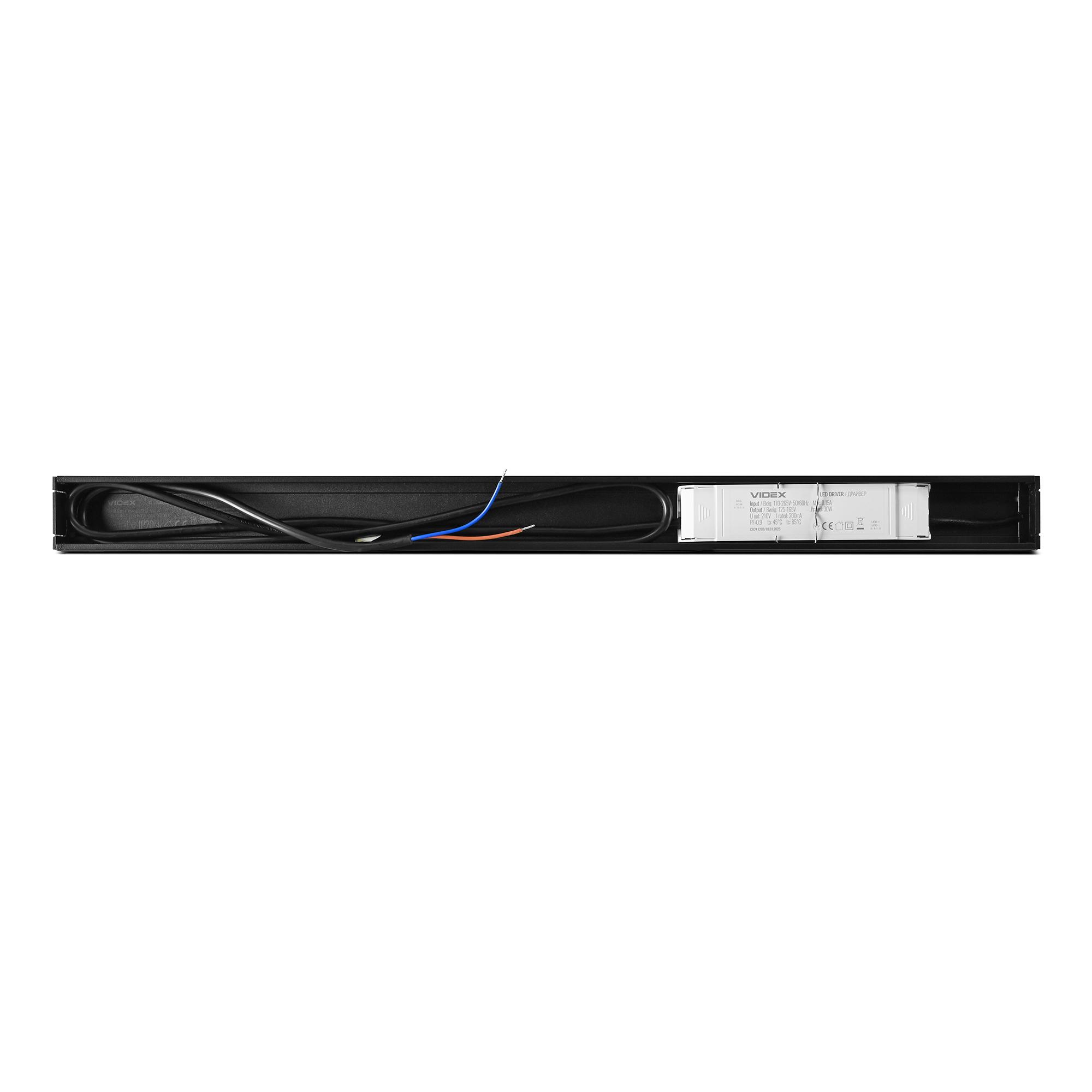 LED світильник лінійний VIDEX BN03 30W 0.6М 5000K 220V Black — фото 10 з 24