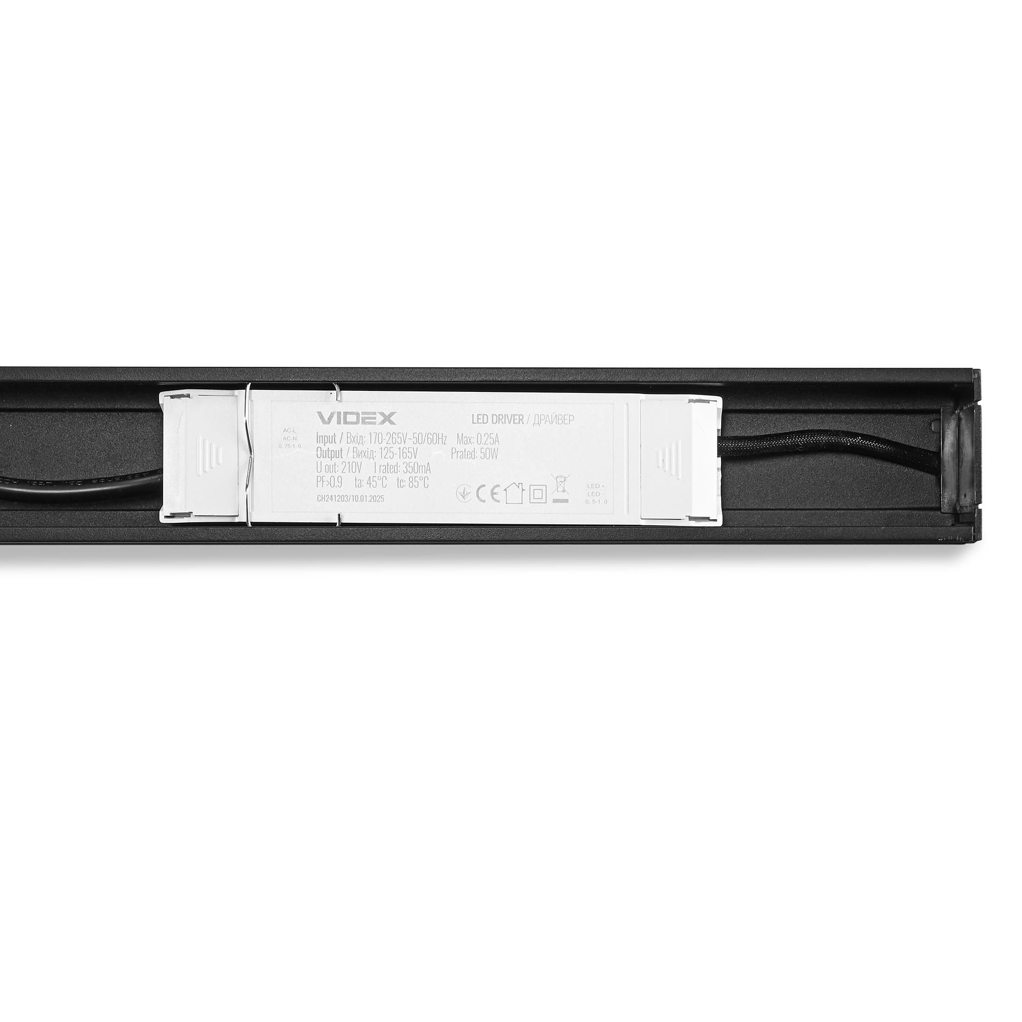 LED світильник лінійний VIDEX BN03 50W 1.2М 5000K 220V Black — фото 10 з 23