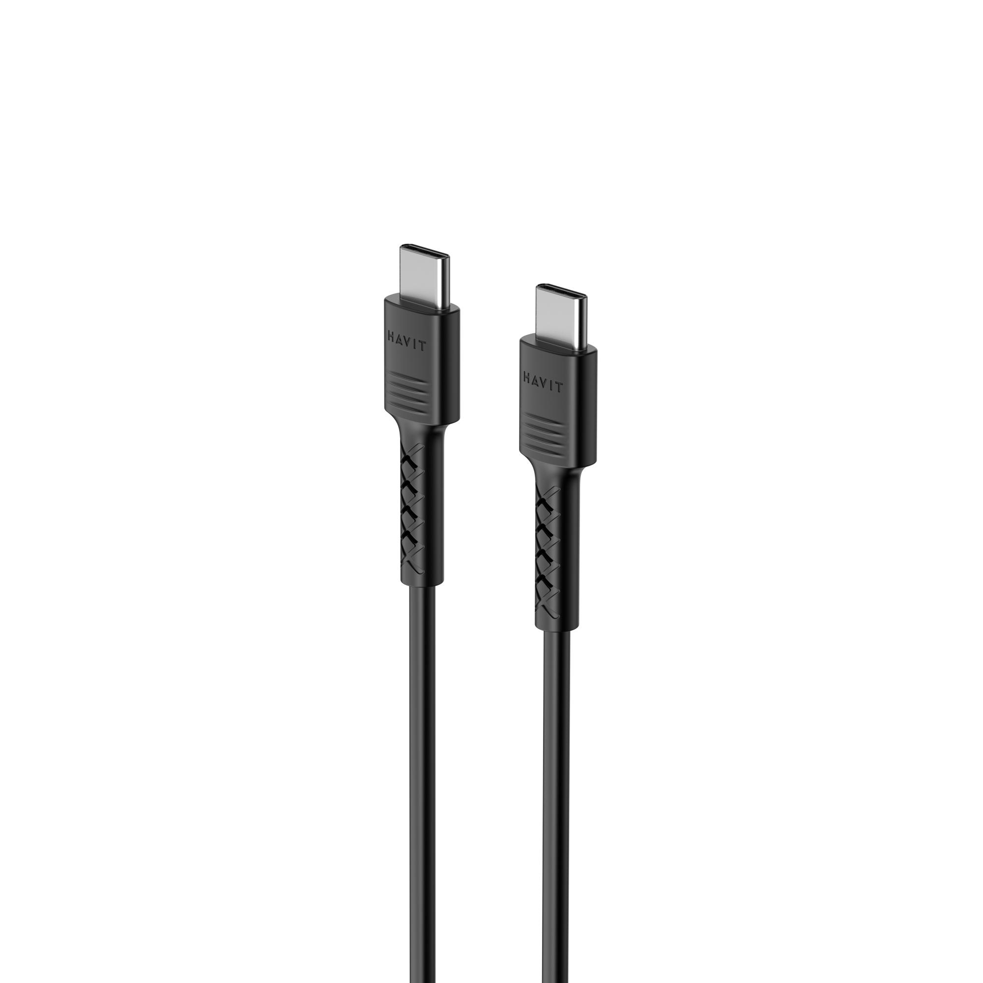 Кабель USB-C - USB-C HAVIT HV-CB6236 PD60W 3A 1м — фото 2 з 4