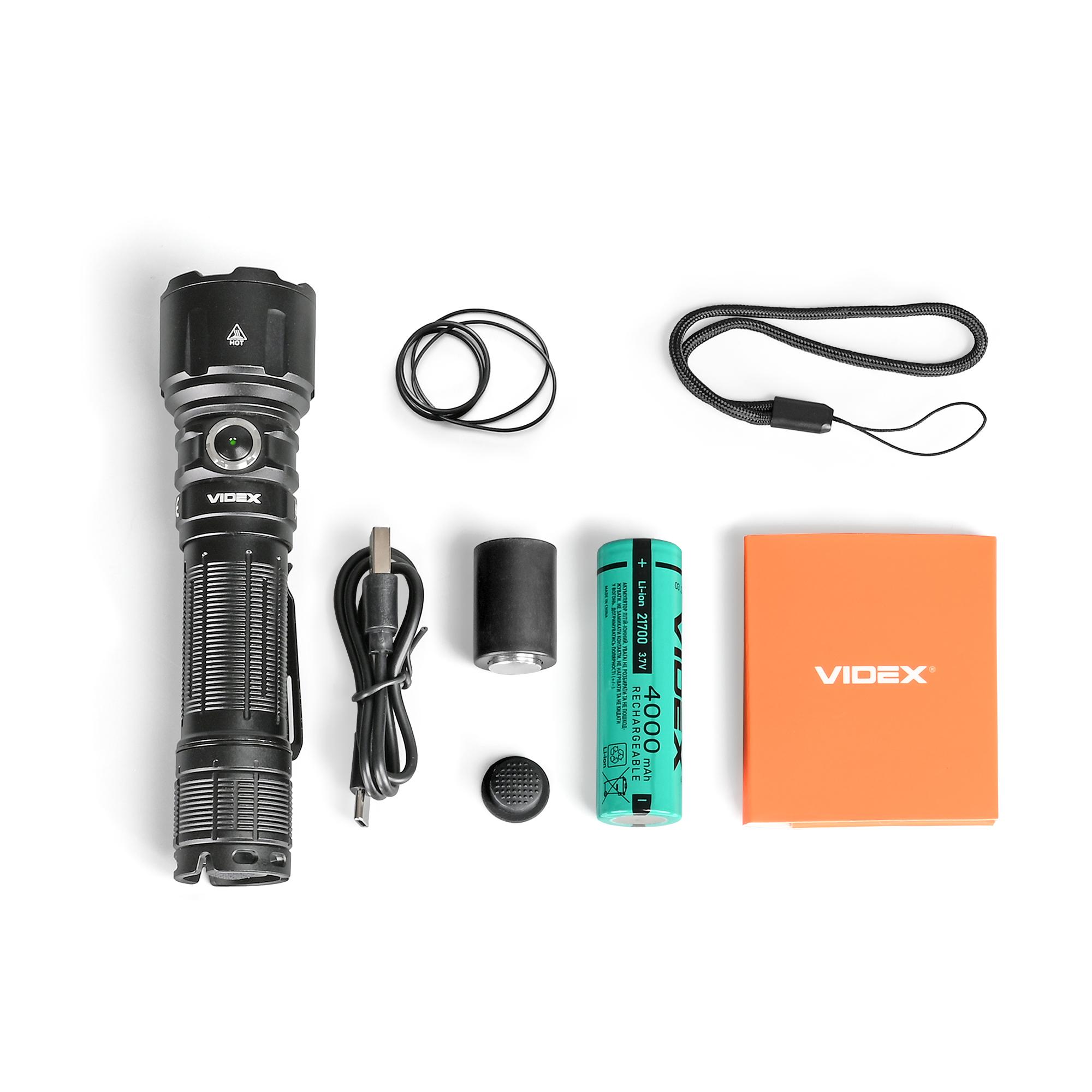 Портативний світлодіодний ліхтарик VIDEX VLF-A376 3600Lm 5000K — фото 16 з 21