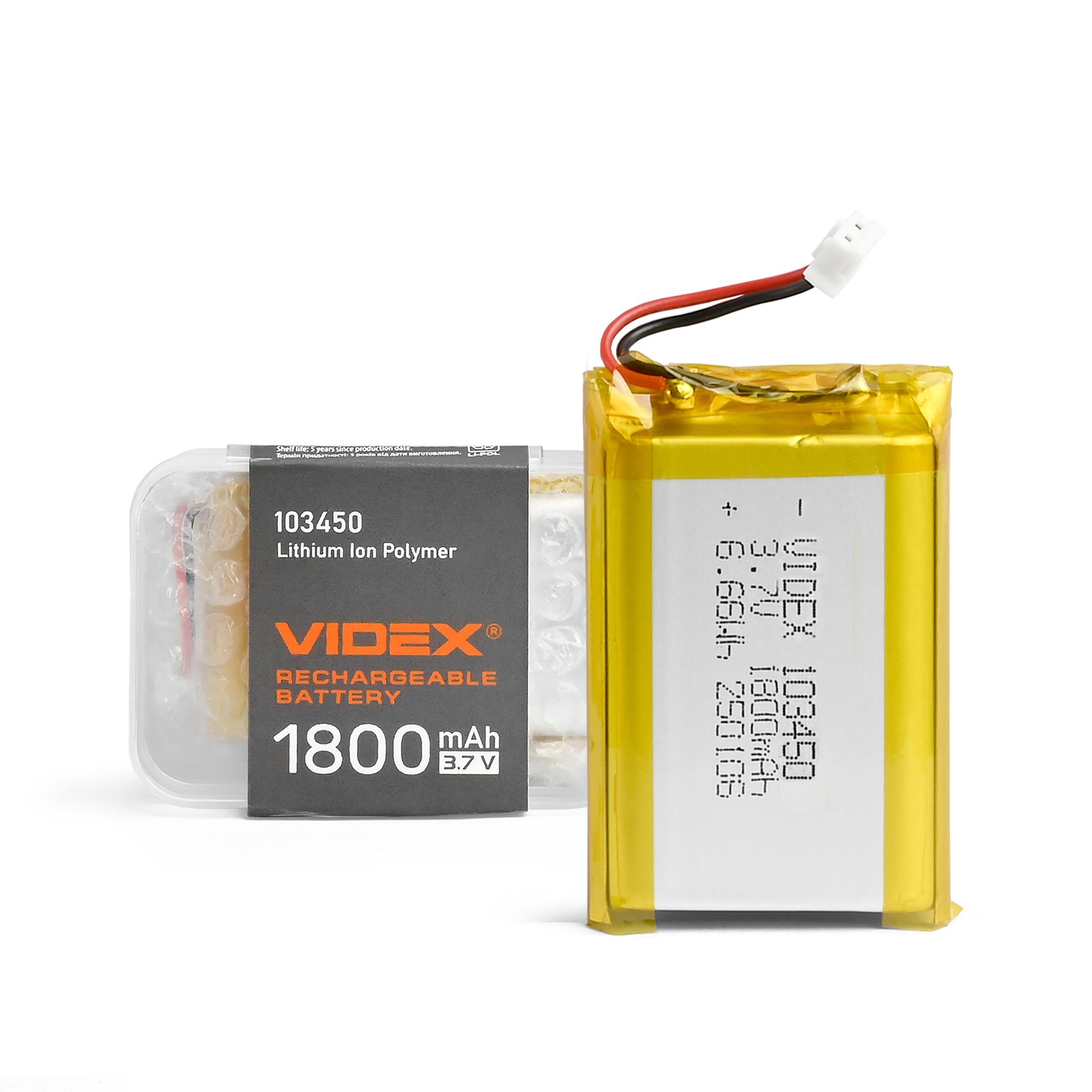 Акумулятор VIDEX Li-pol VLF-B103450-18 1800mAh 1шт — фото 1 з 7