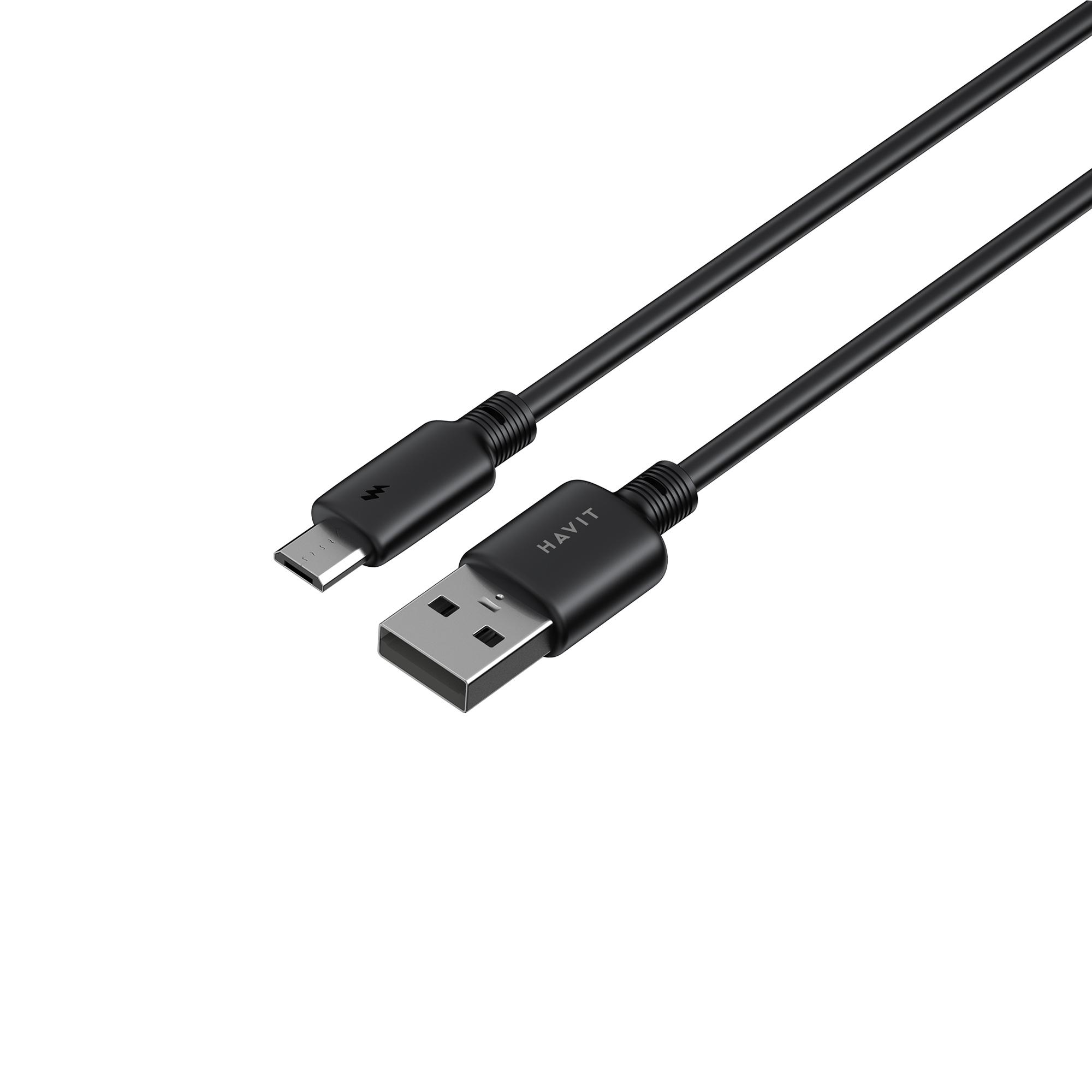 Кабель USB - Micro USB HAVIT CB300C 3A 1м Black — фото 4 з 4