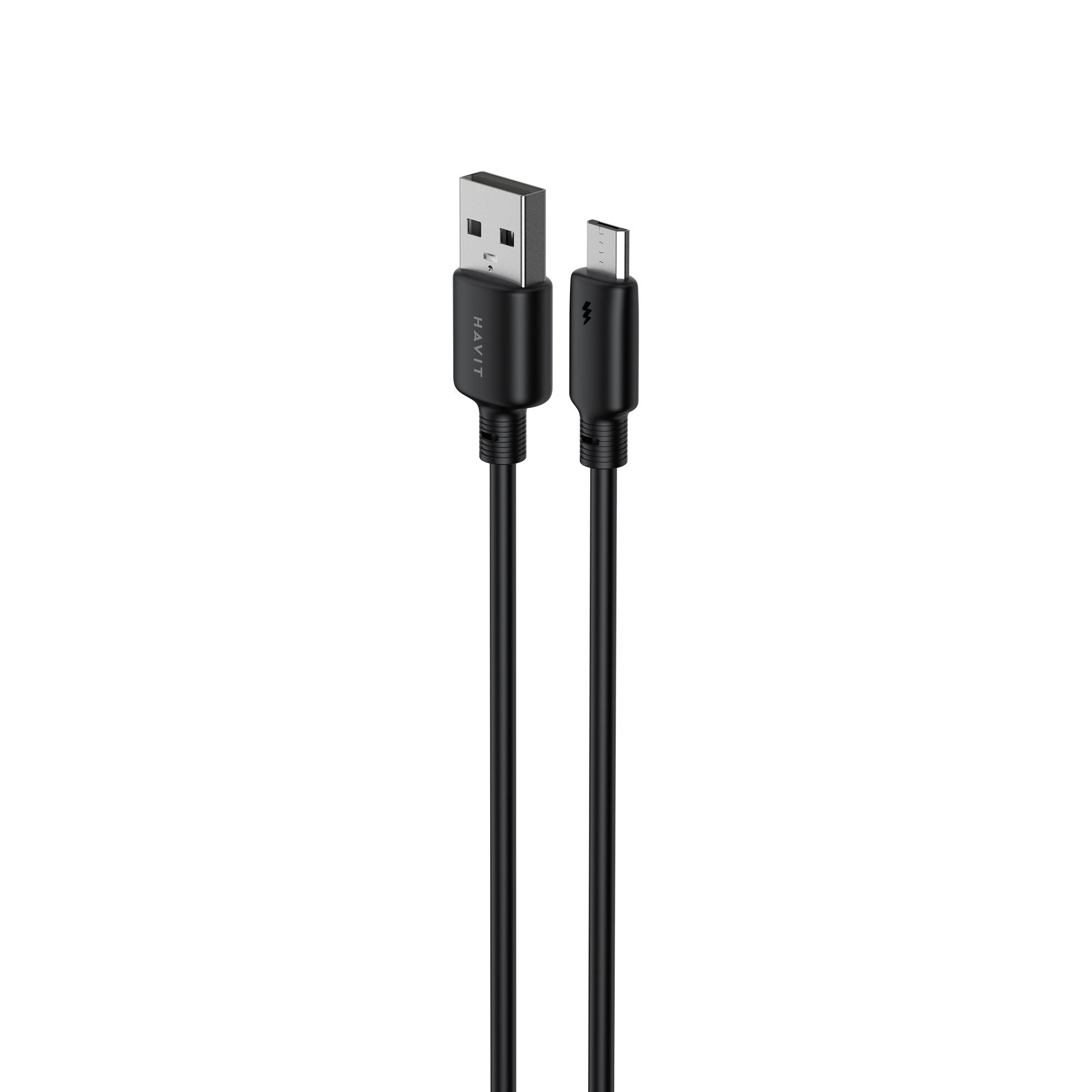 Кабель USB - Micro USB HAVIT CB300C 3A 1м Black — фото 3 з 4