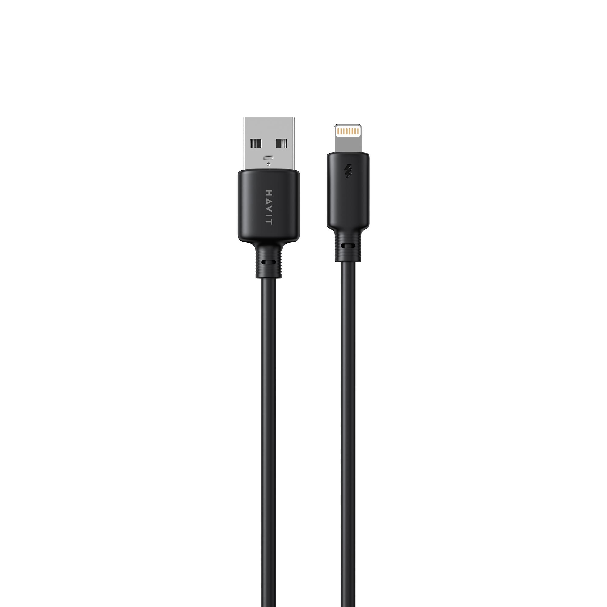 Кабель USB - Lightning HAVIT CB301C 2.4A 1м Black