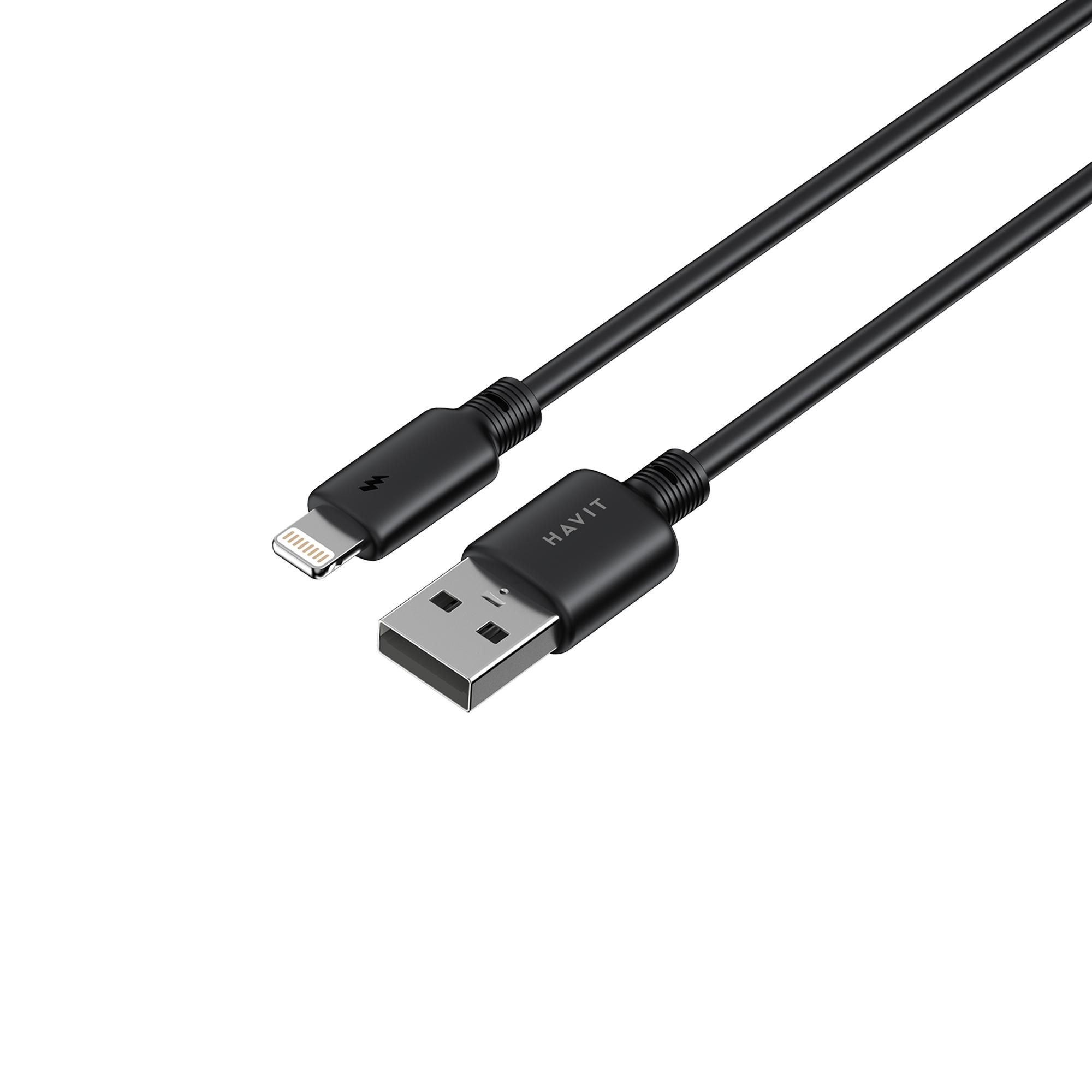Кабель USB - Lightning HAVIT CB301C 2.4A 1м Black — фото 4 з 4